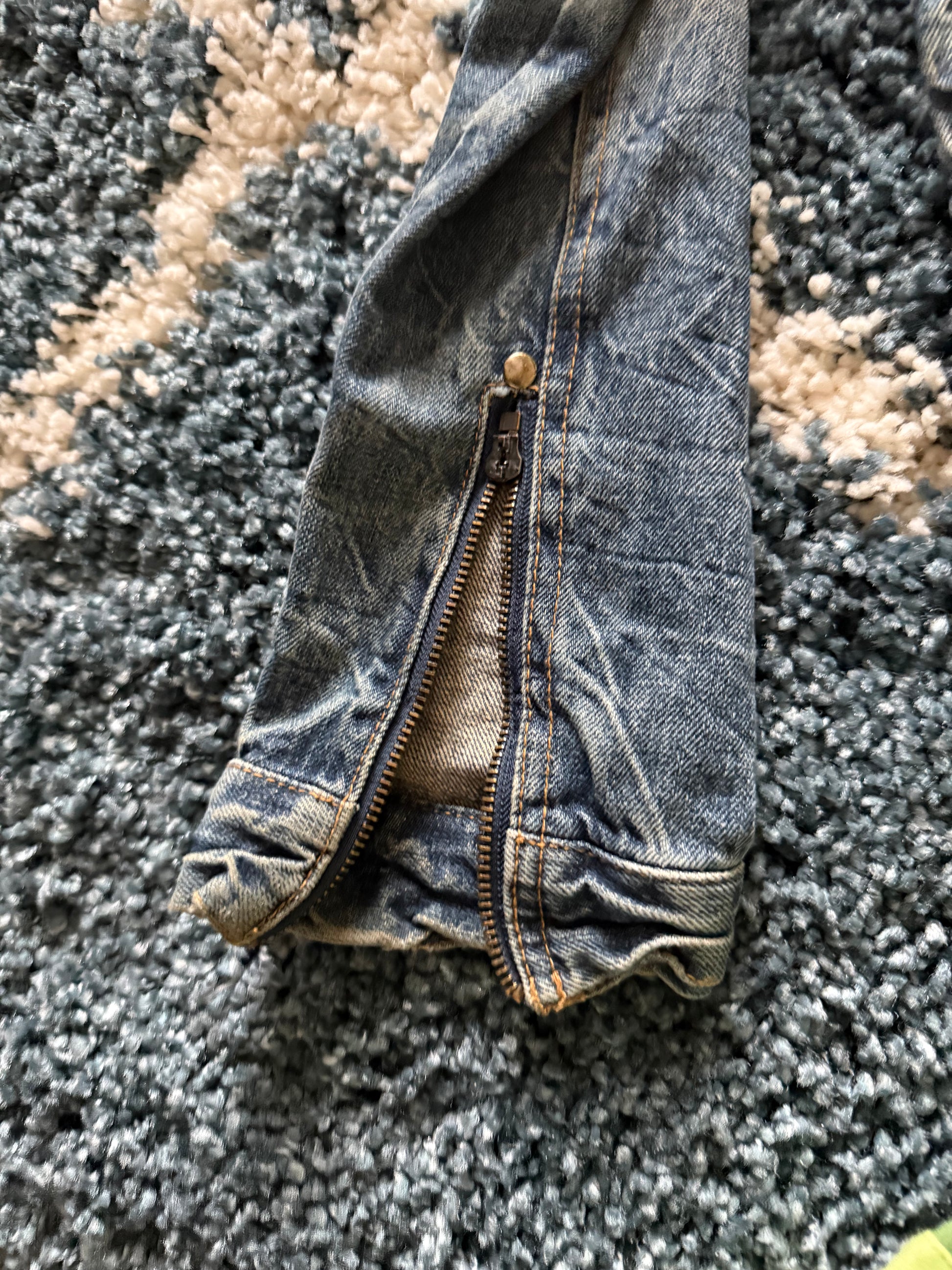 Midas studded distressed denim jacket