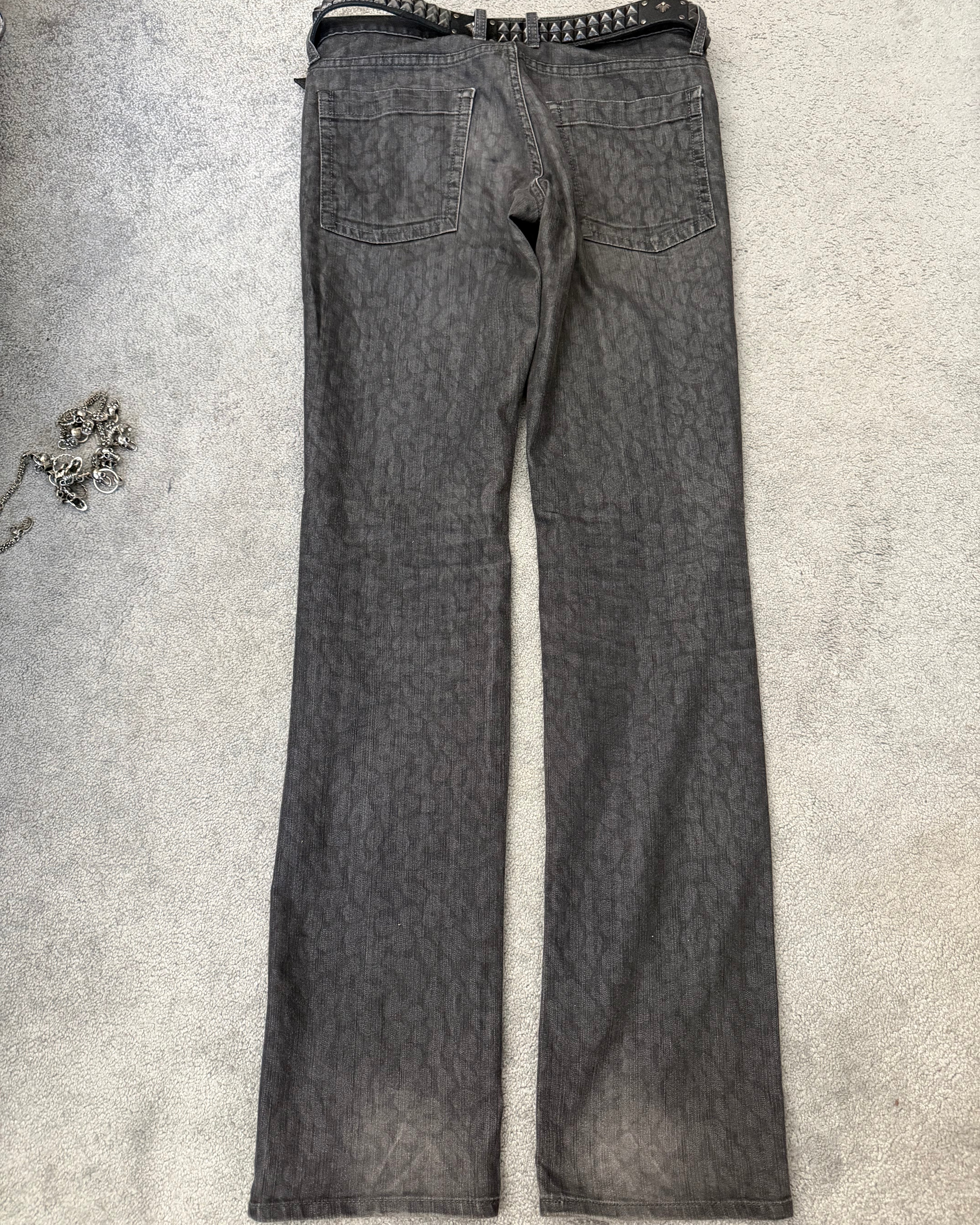 NIP Leopard Waxed Bootcut Pants