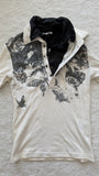 Semantic Design Double Layered Crocodile Waxed Butterfly Polo Shirt