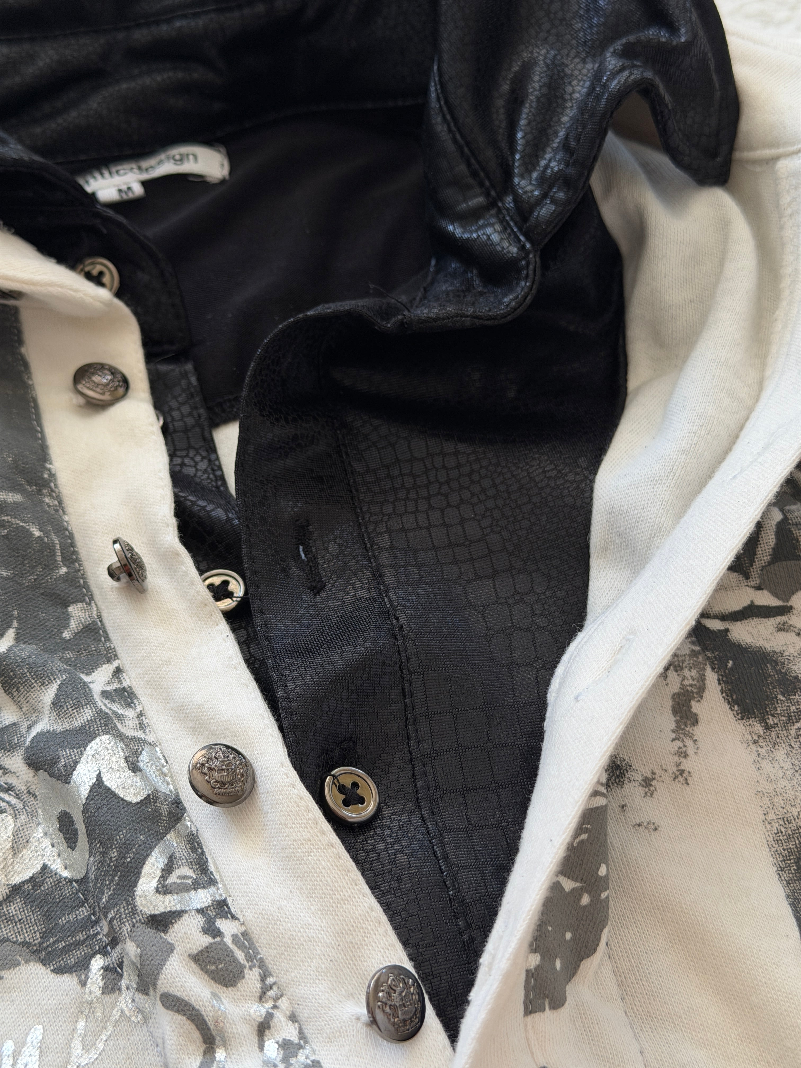 Semantic Design Double Layered Crocodile Waxed Butterfly Polo Shirt