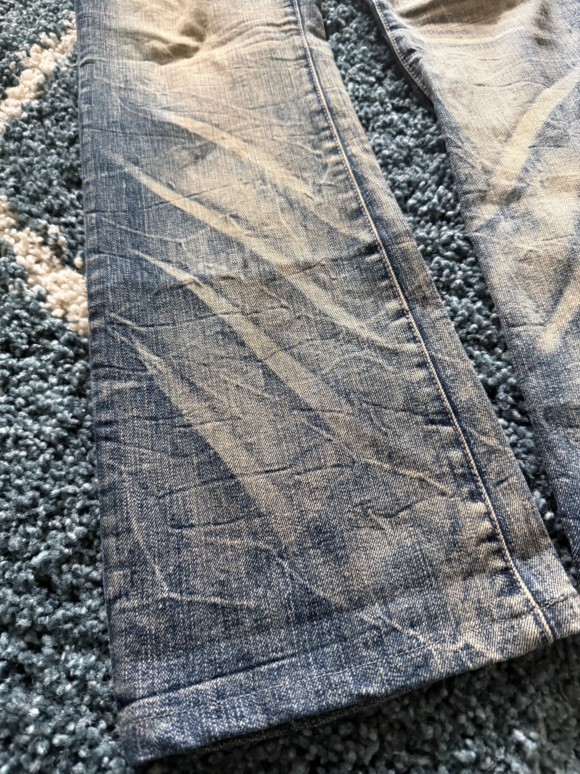 La Gate 2007 mud washed Clawmark flared jeans