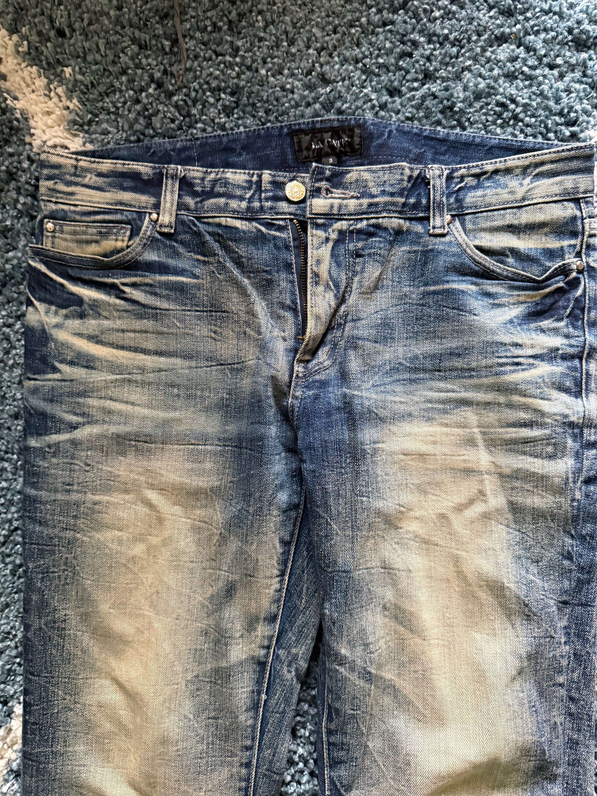 La Gate 2007 mud washed Clawmark flared jeans