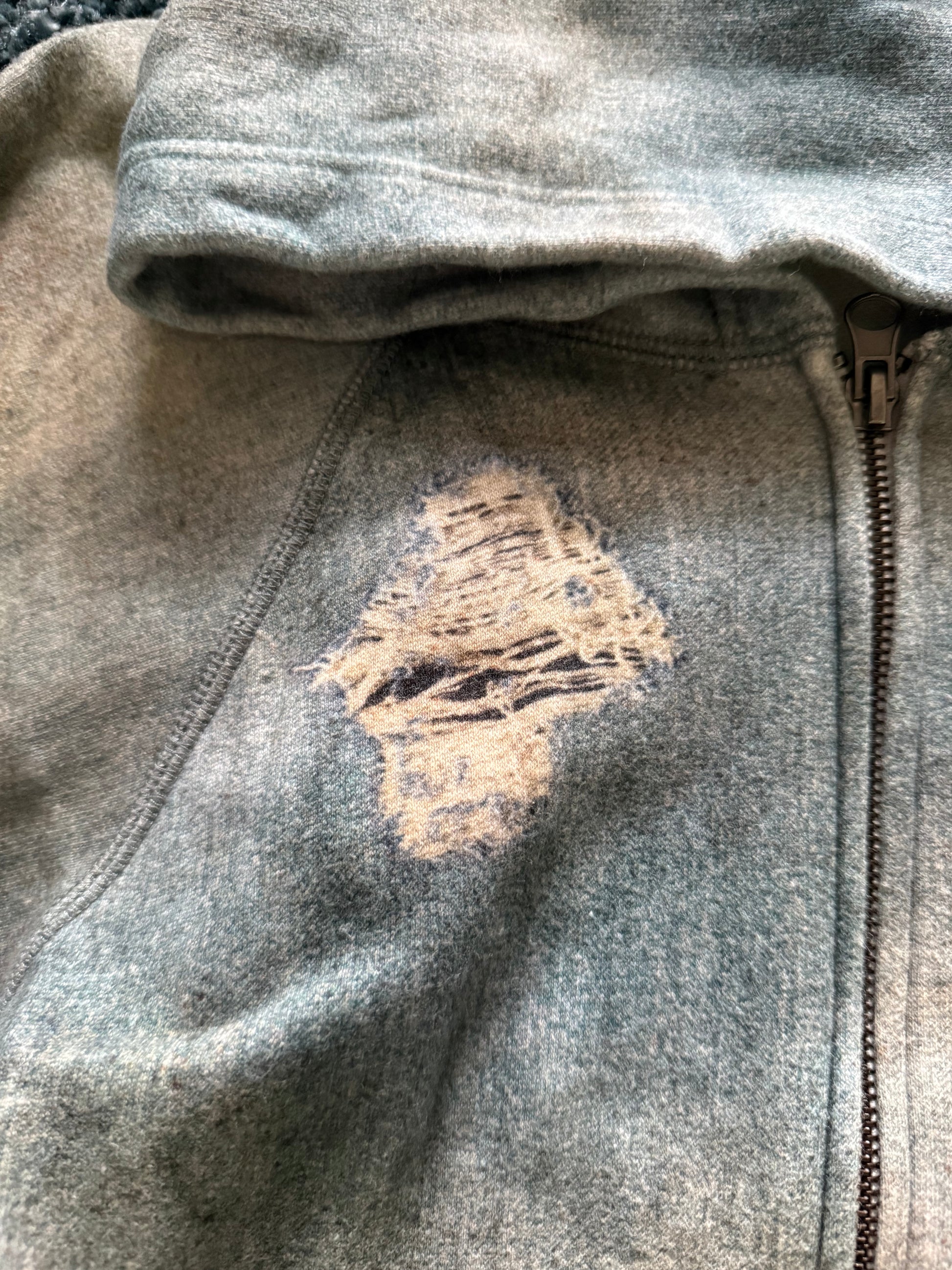 Jack Rose mud washed denim print jacket