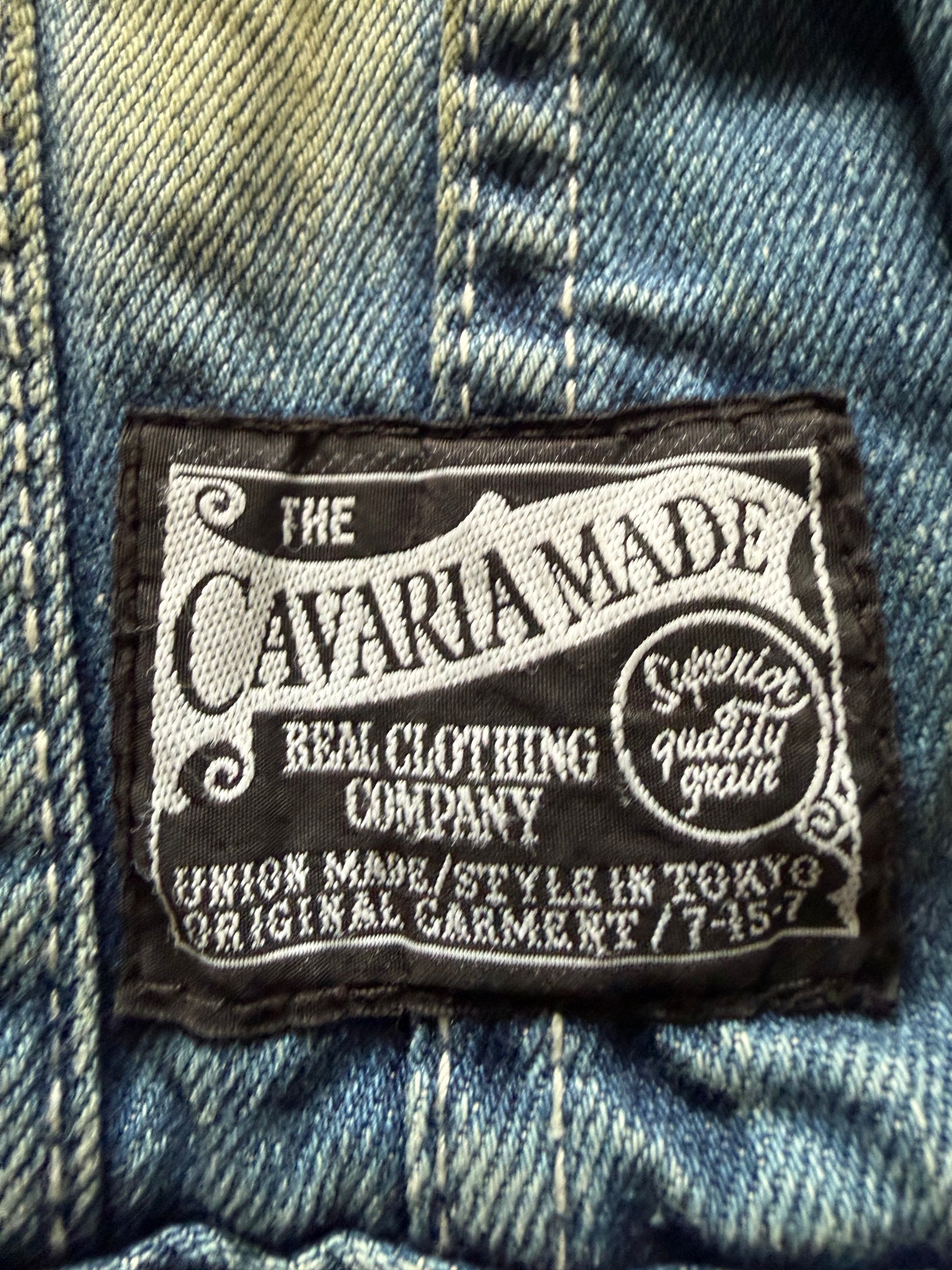 Cavaria Leopard distressed denim jacket