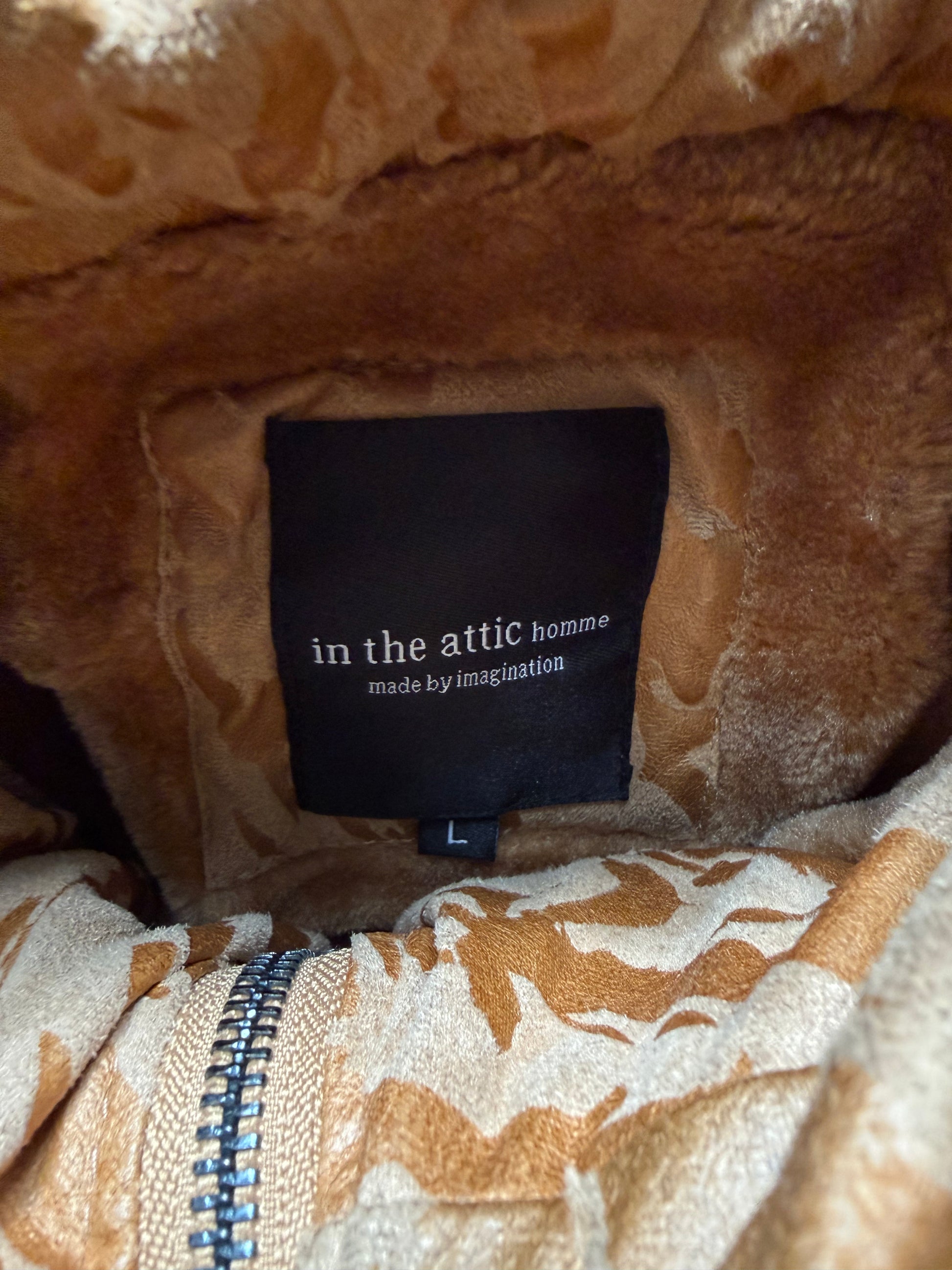 In the attic detachable fur puffer camo jacket