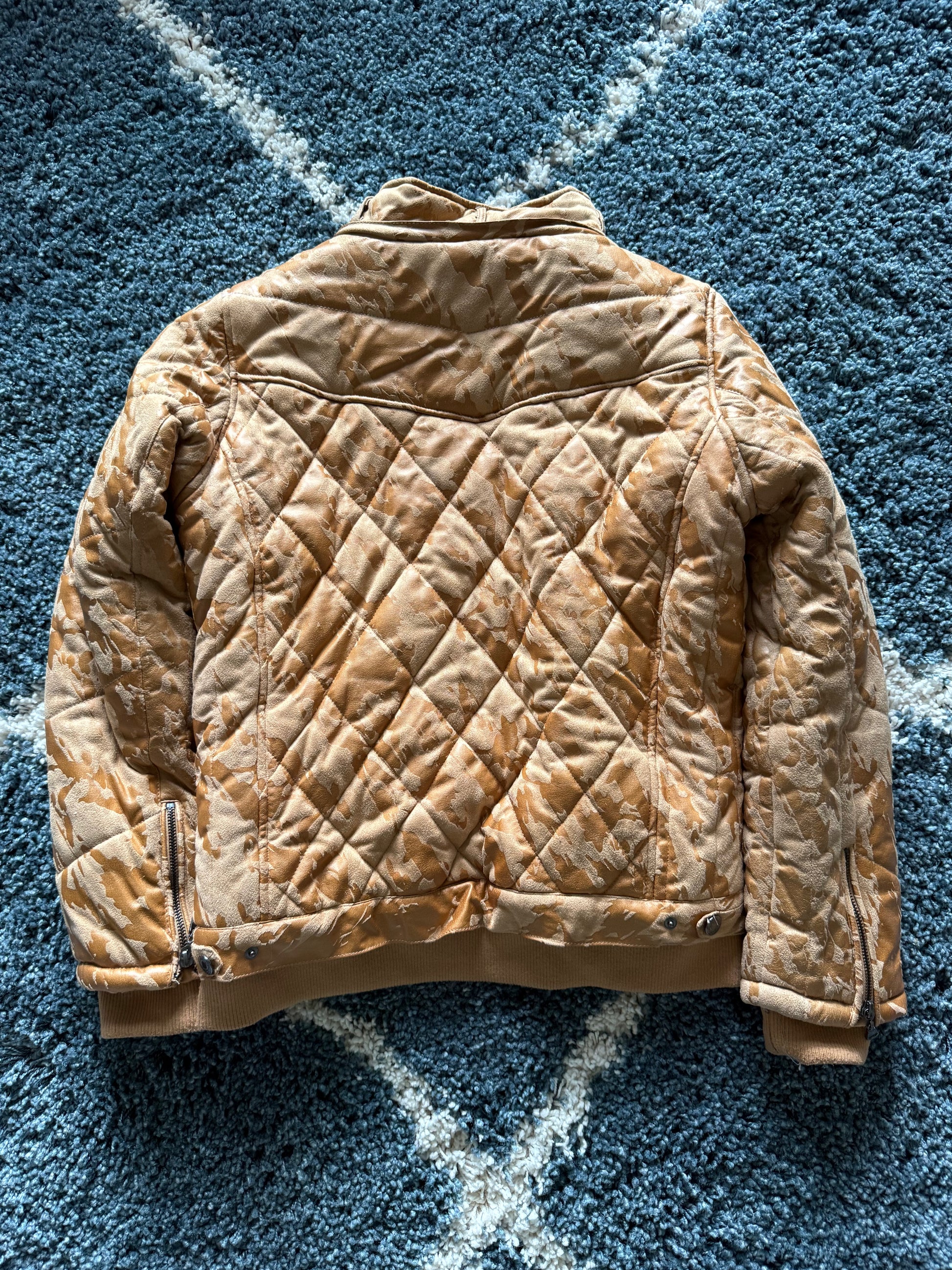 In the attic detachable fur puffer camo jacket