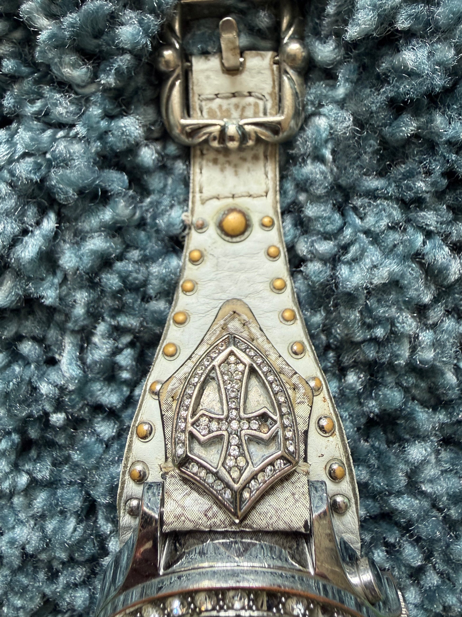 Voltage snakeskin rhinestone watch