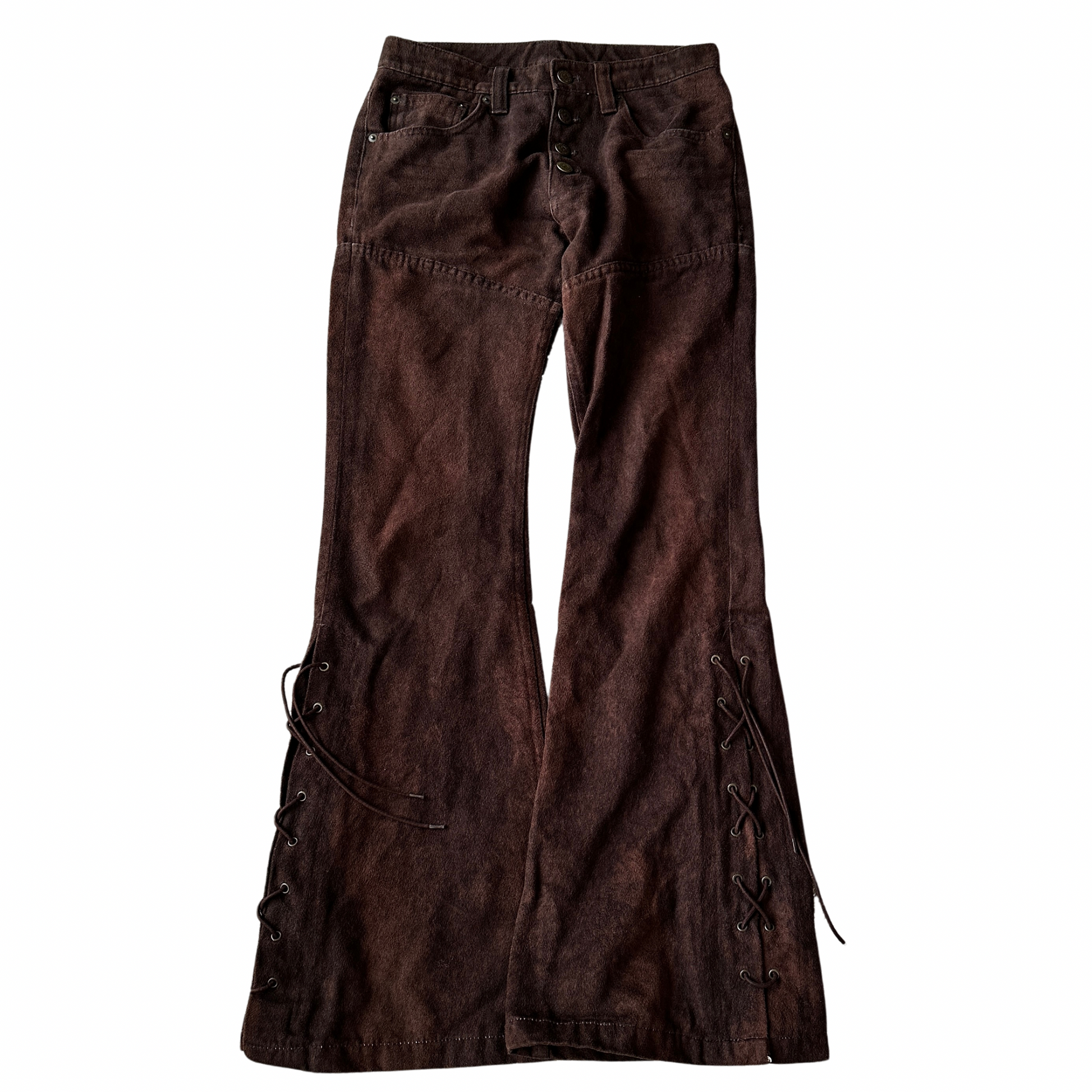 Tornado Mart Exotic Laced Up Flared Pants