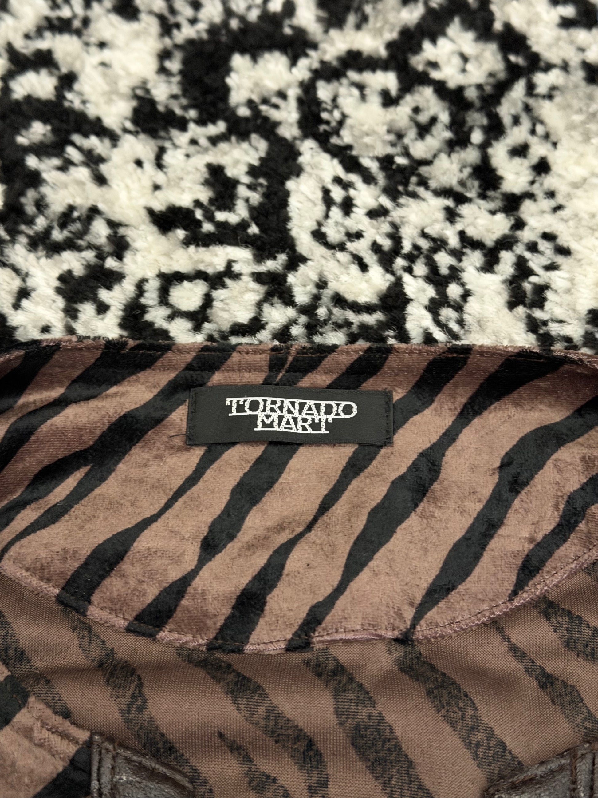 Tornado Mart Laced Up Velour Zebra Longsleeve