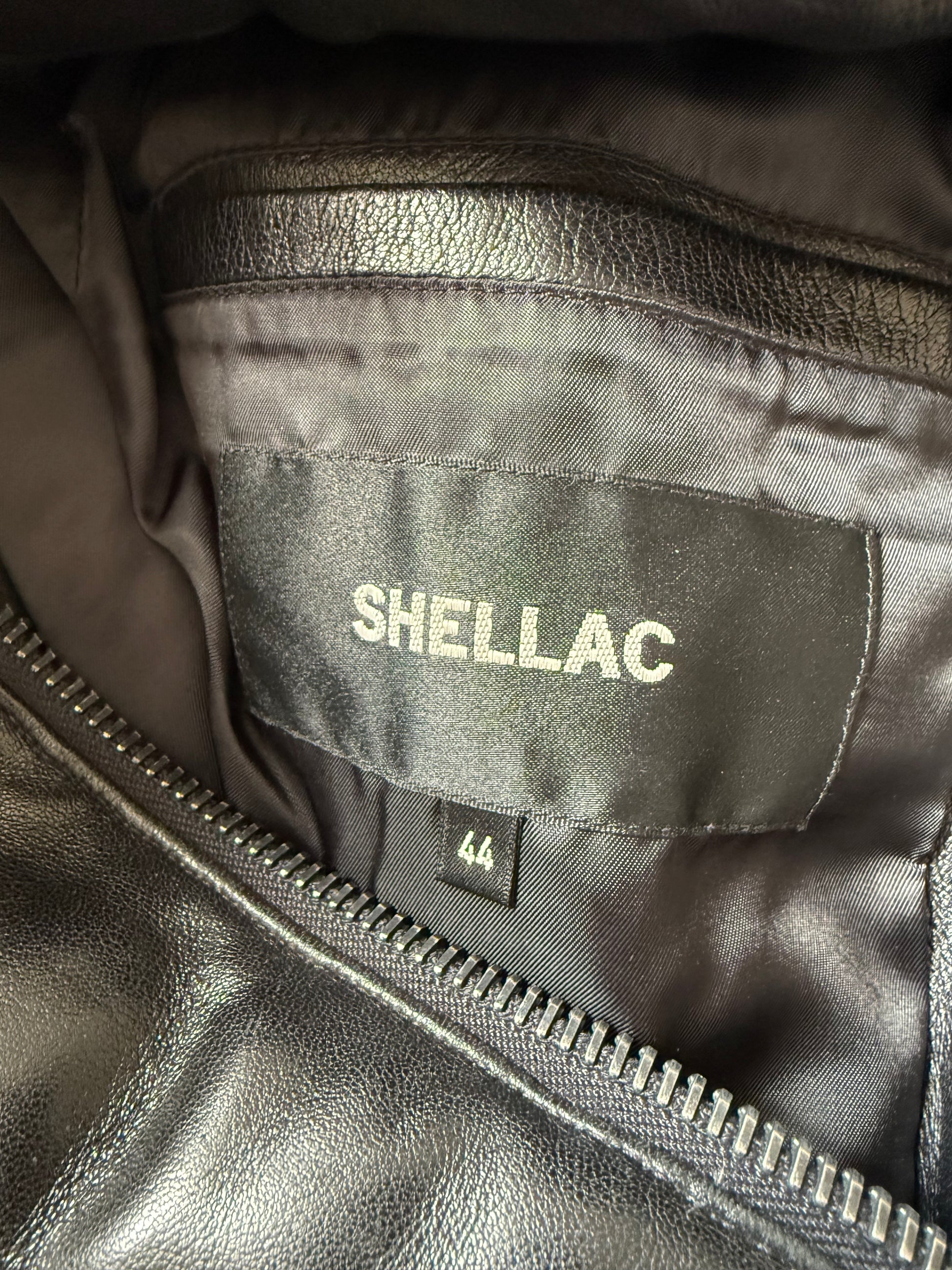 Shellac Raccoon Fur leather puffer