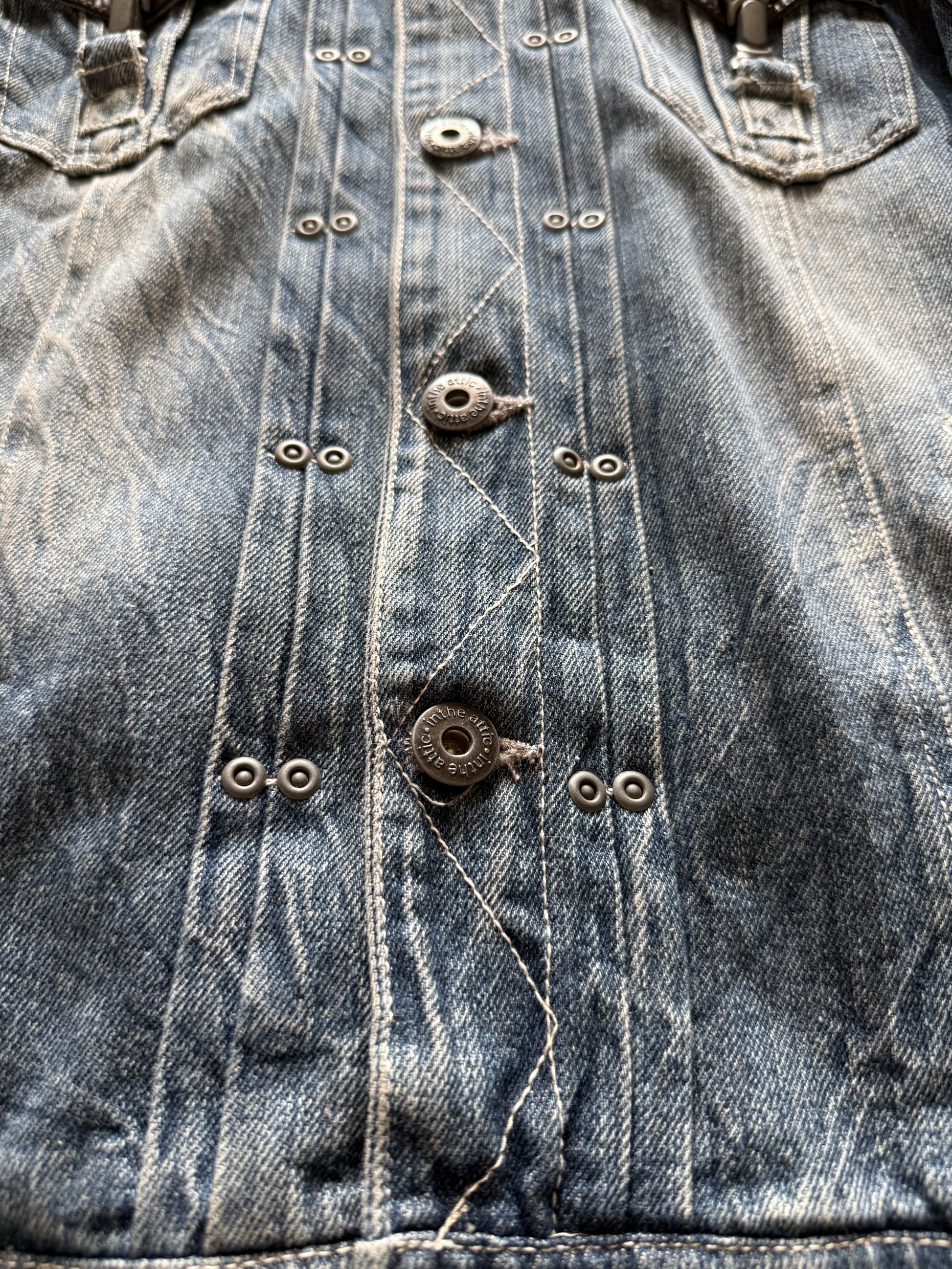 In the attic 2in1 hooded denim jacket