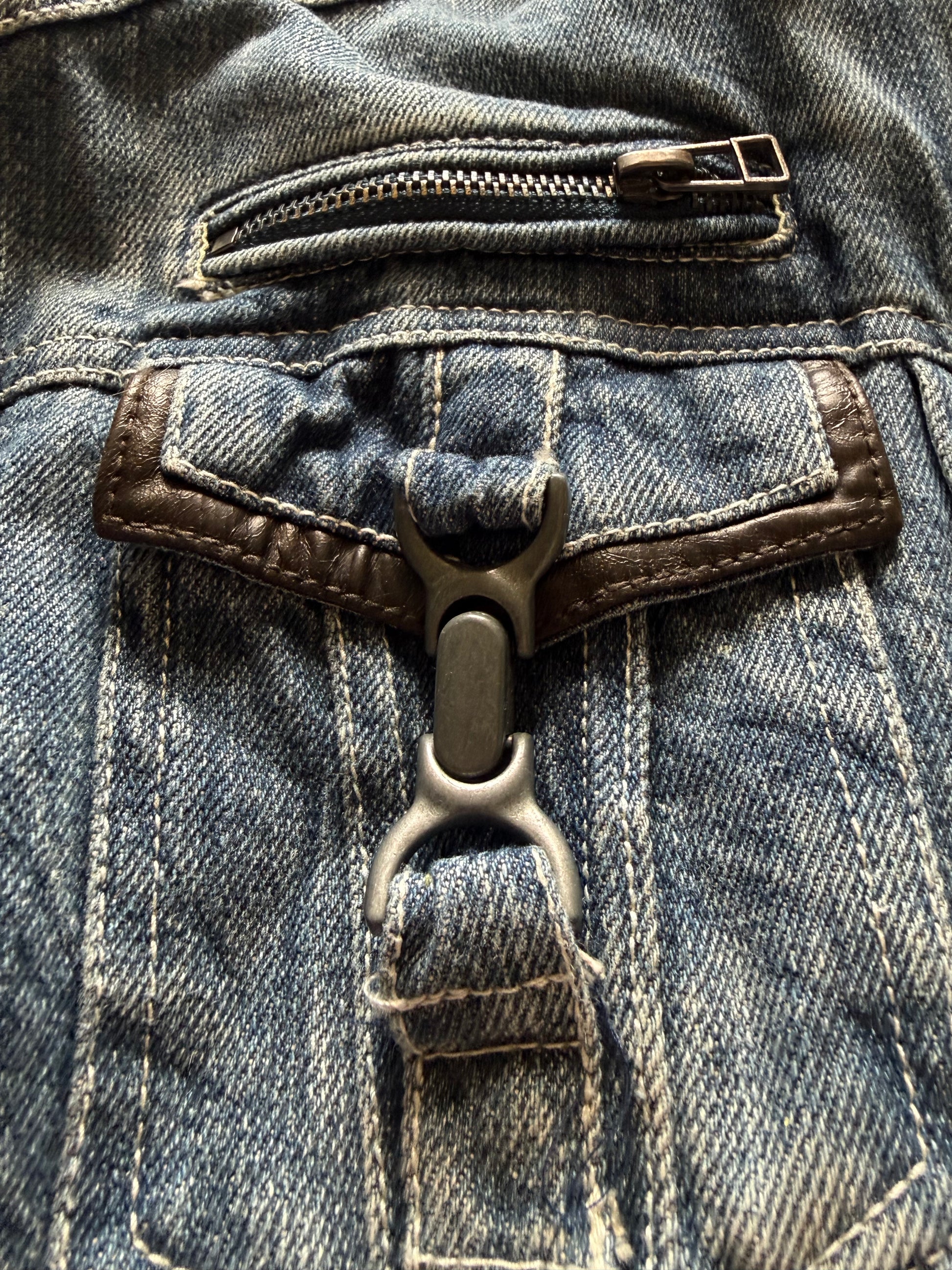 In the attic 2in1 hooded denim jacket
