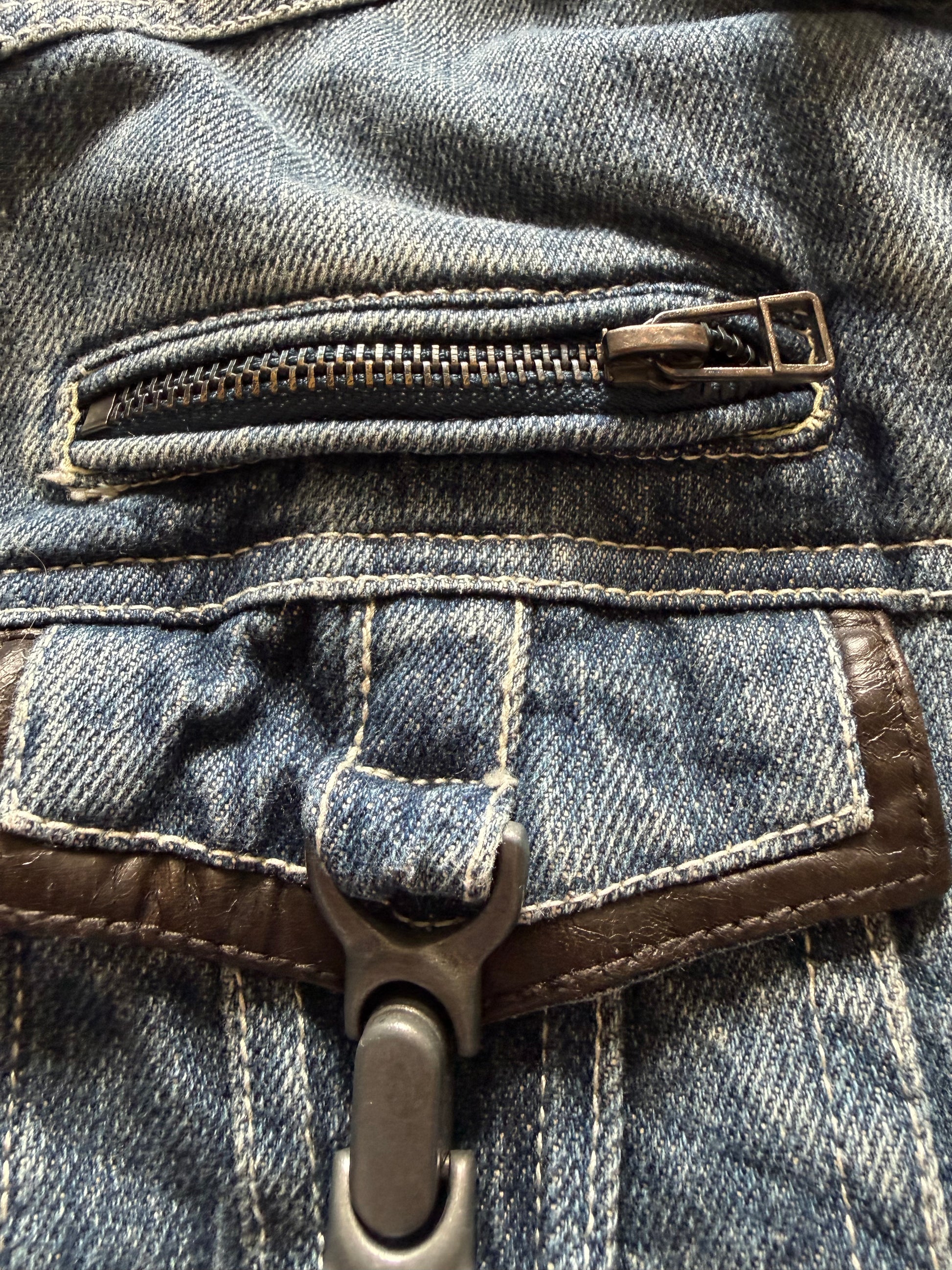 In the attic 2in1 hooded denim jacket