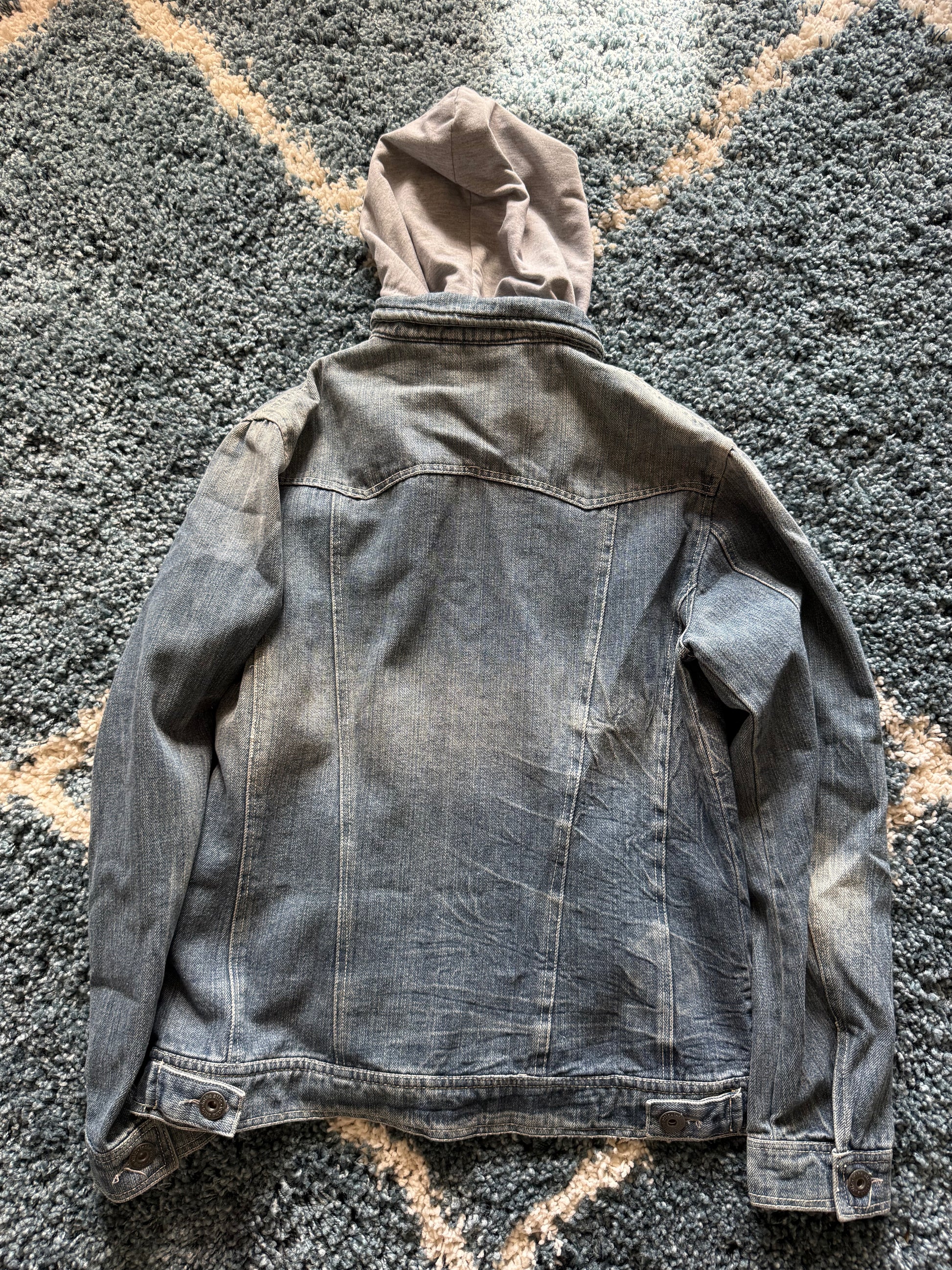 In the attic 2in1 hooded denim jacket