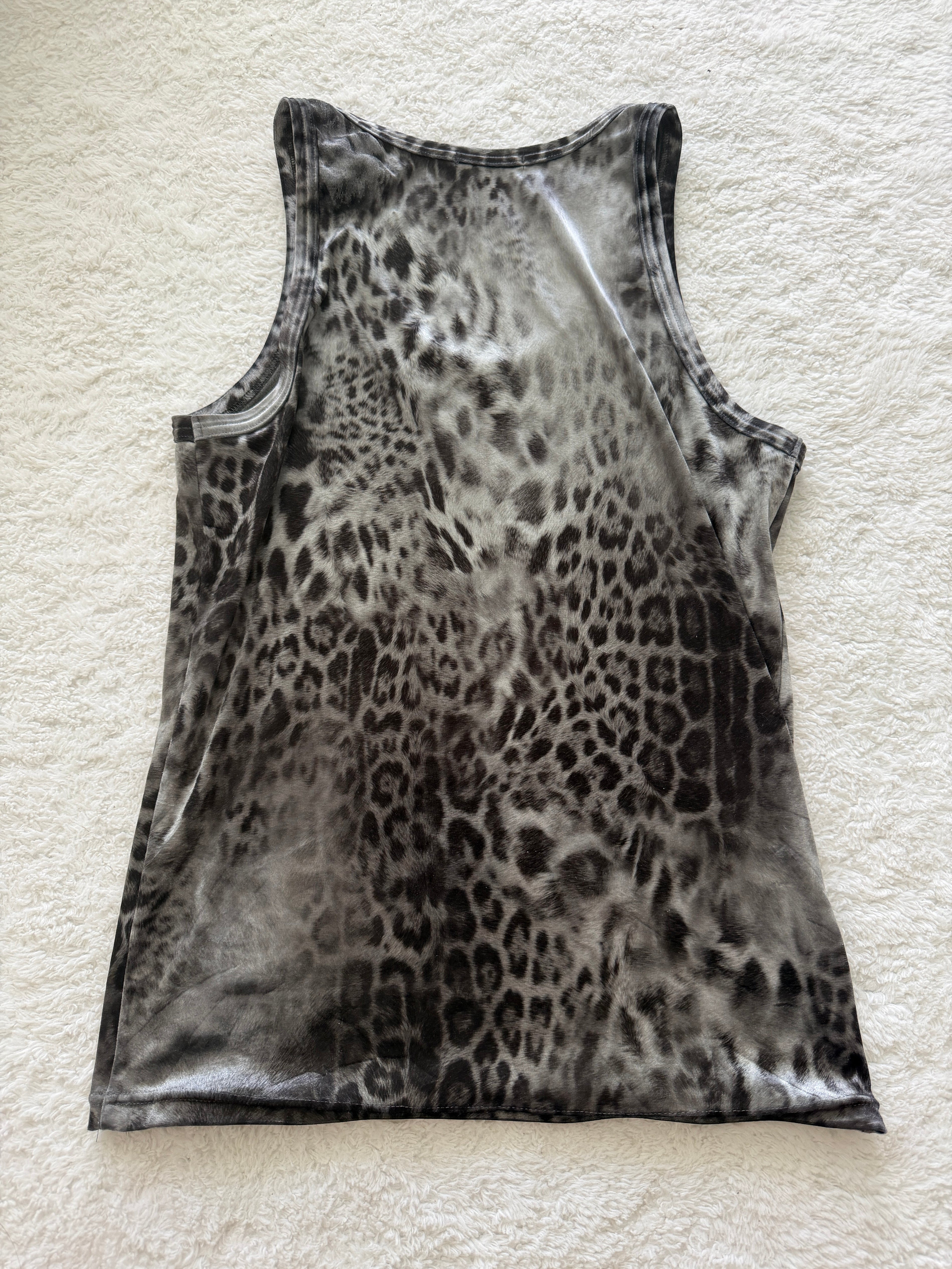 Shellac Velour Leopard Tank Top