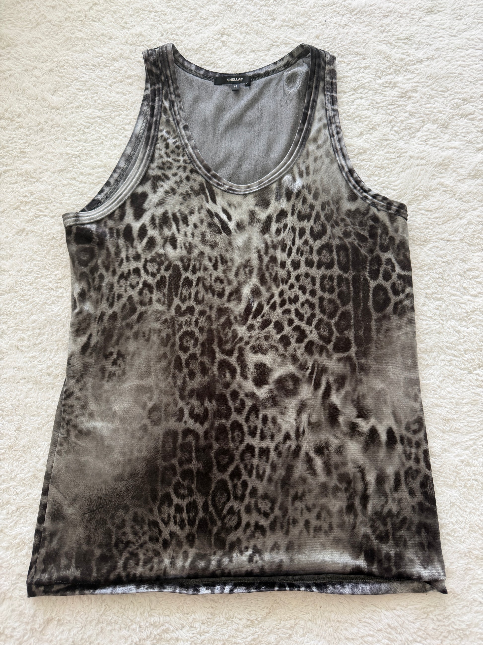 Shellac Velour Leopard Tank Top