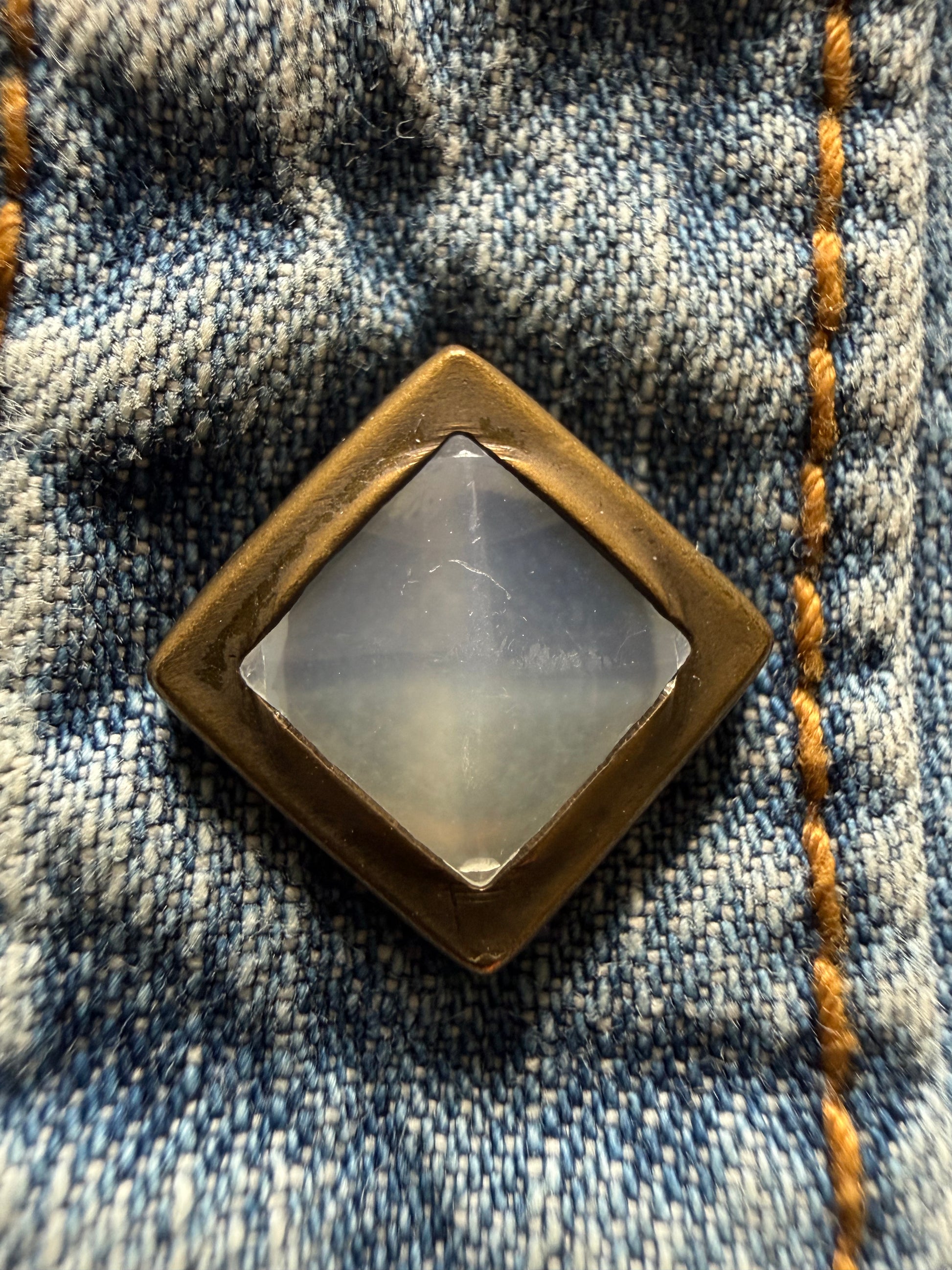 La Gate crystal denim jacket