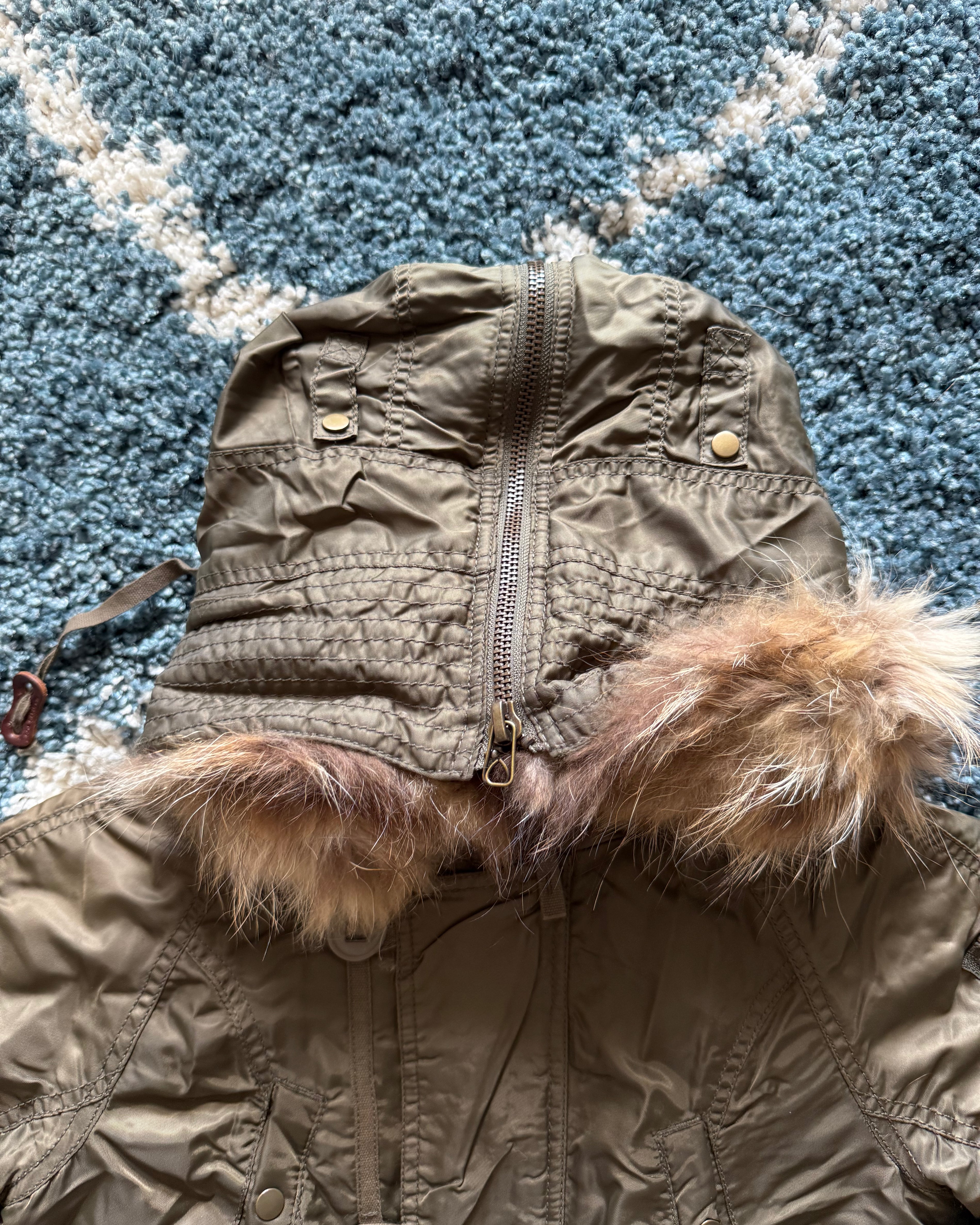 G.O.A Raccoon split fur coat