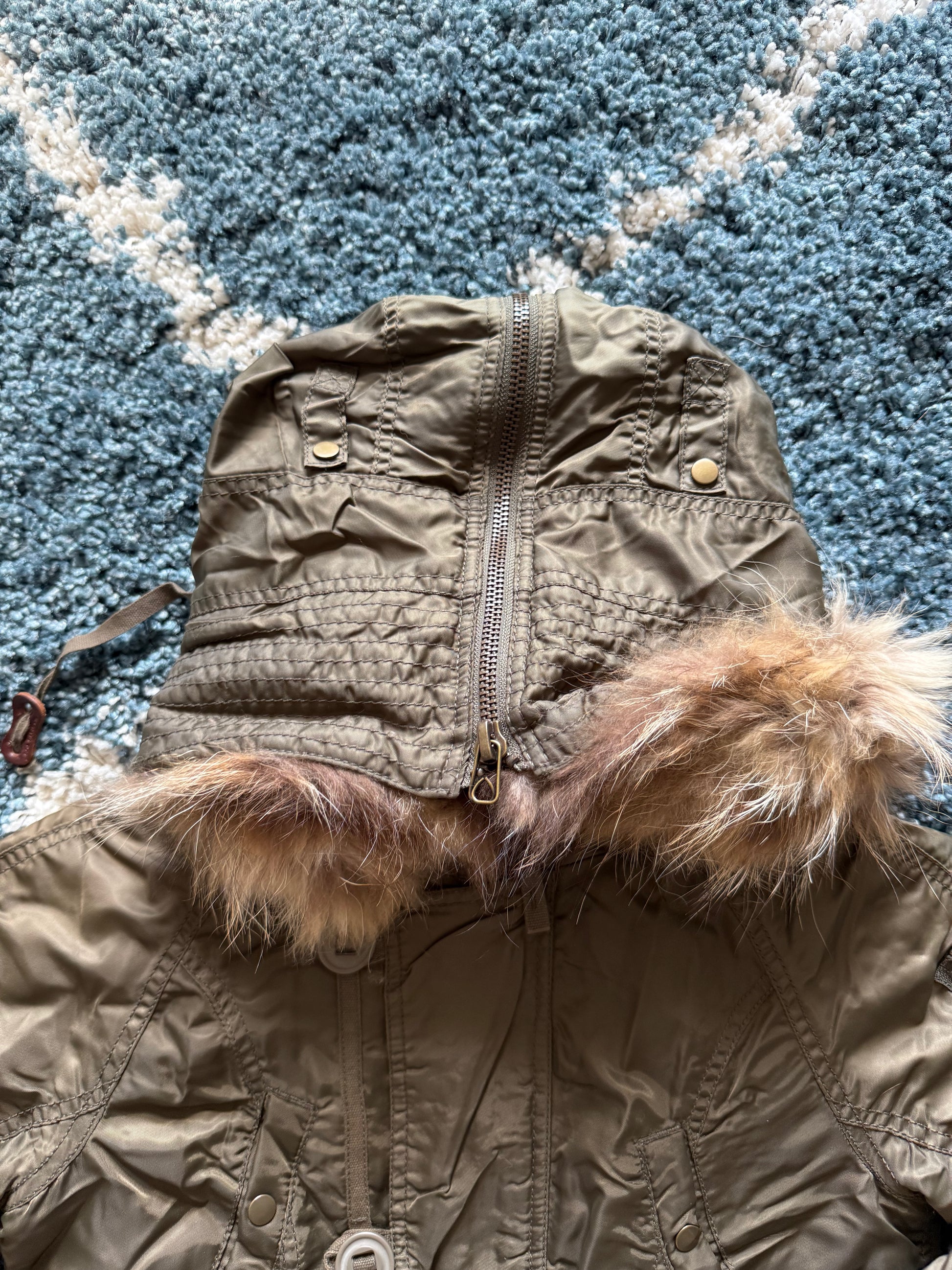 G.O.A Raccoon split fur coat