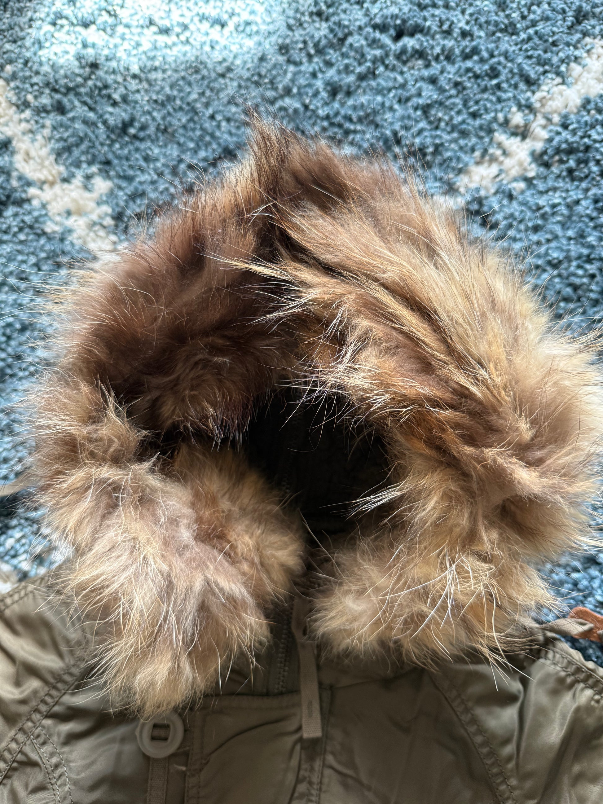 G.O.A Raccoon split fur coat