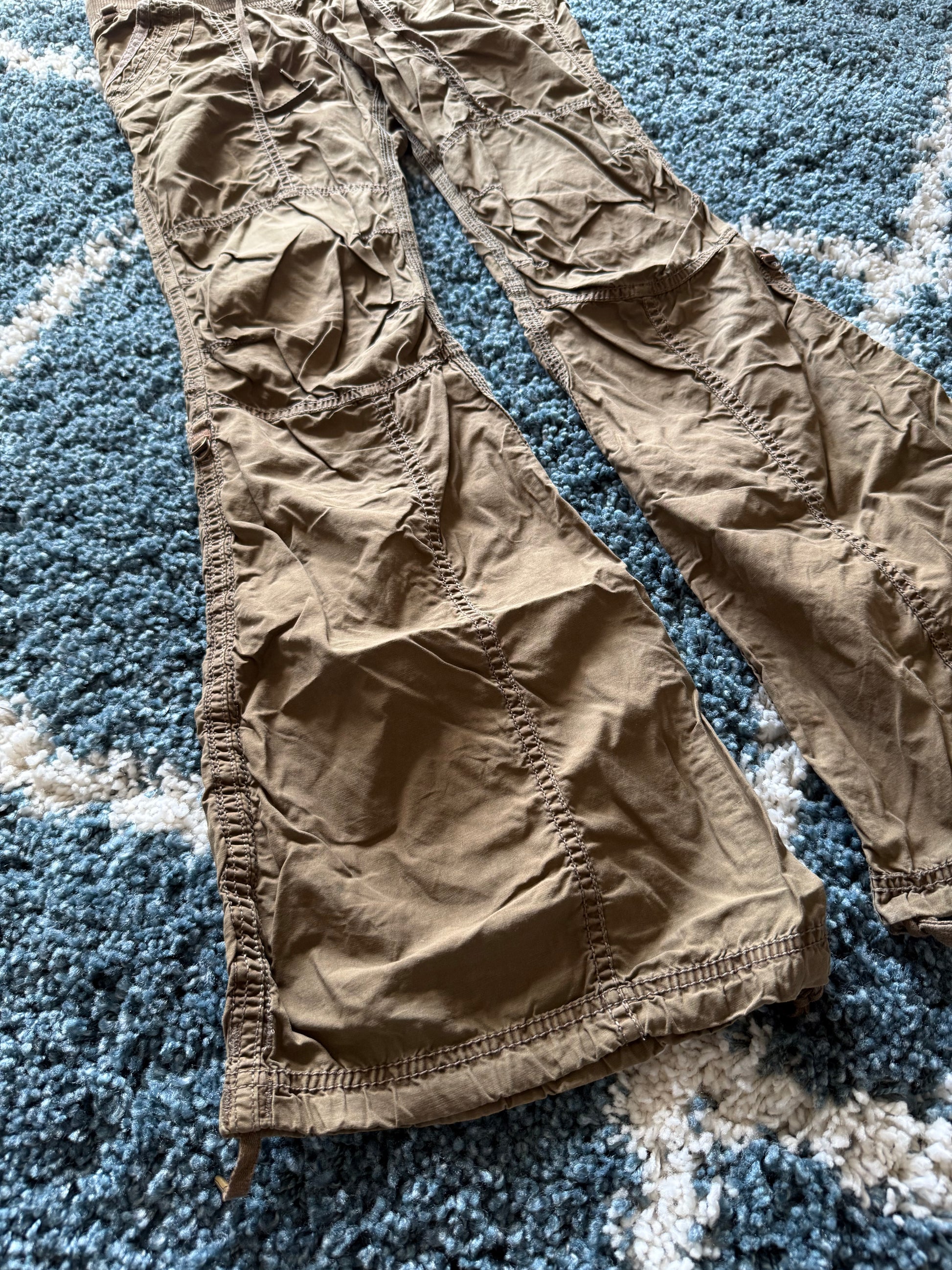 G.O.A Military flared khaki cargo pants