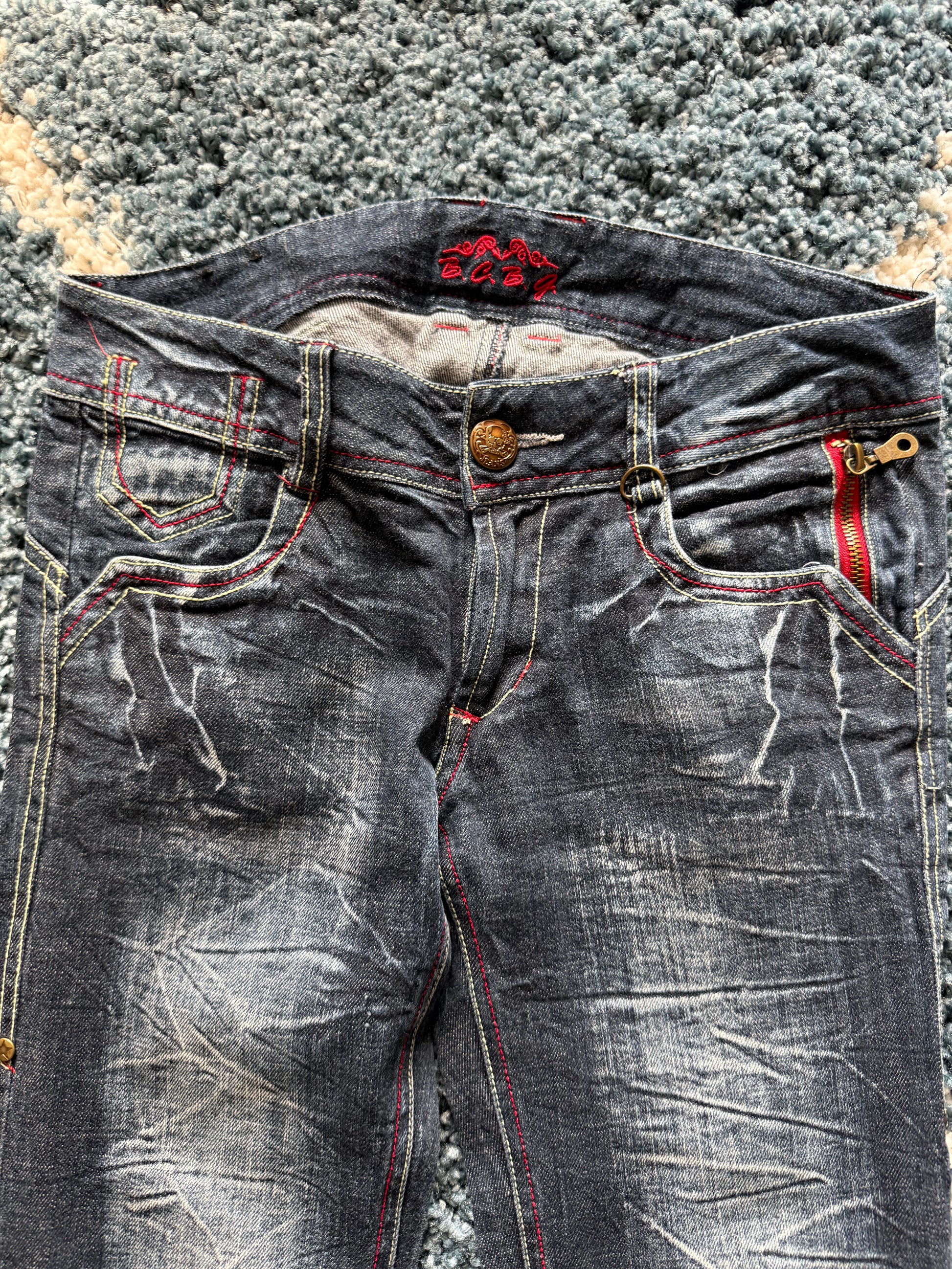 B.C.B.G backstrap flared jeans