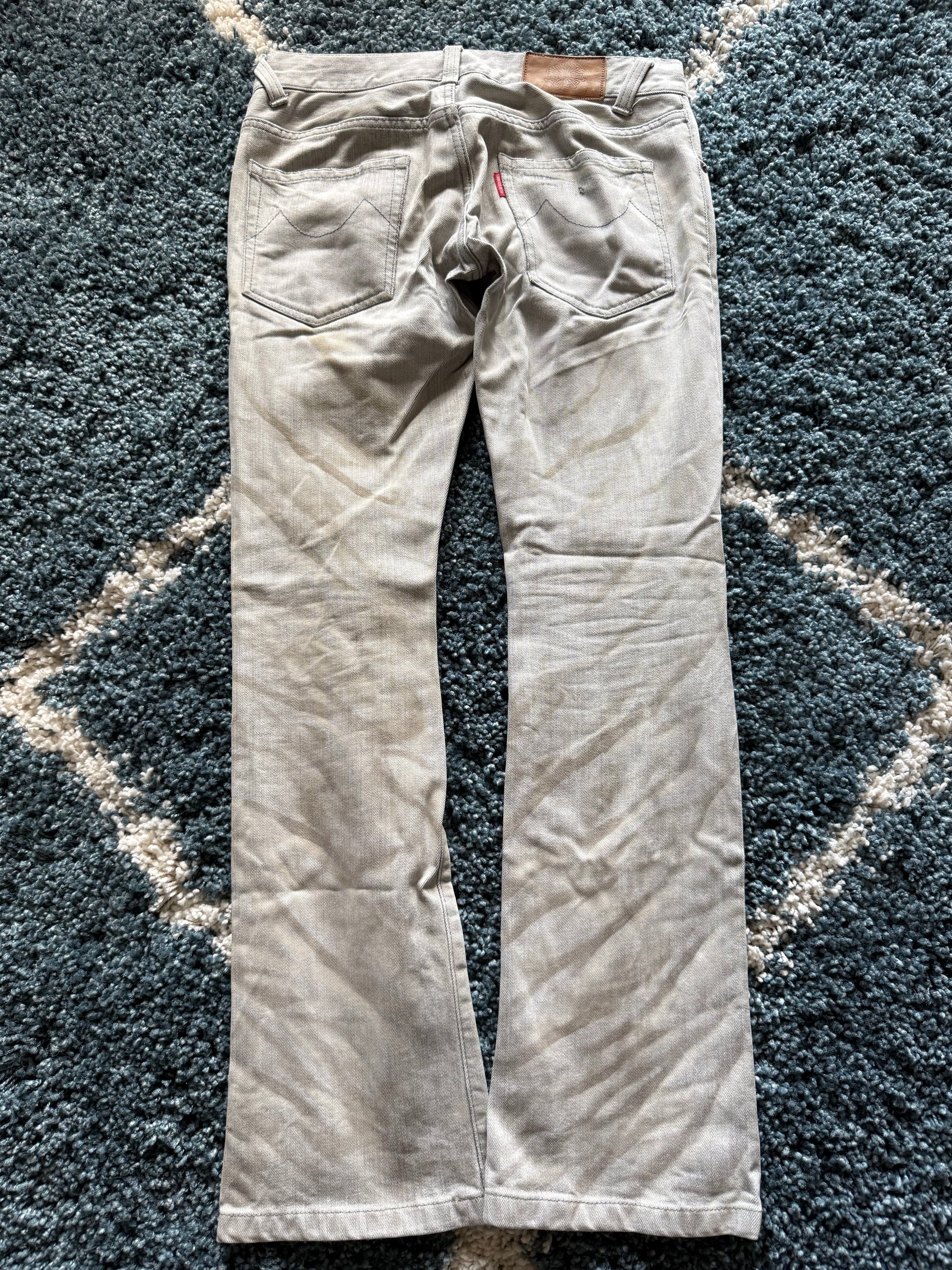 Tornado Mart Sand clawmarks flared denim