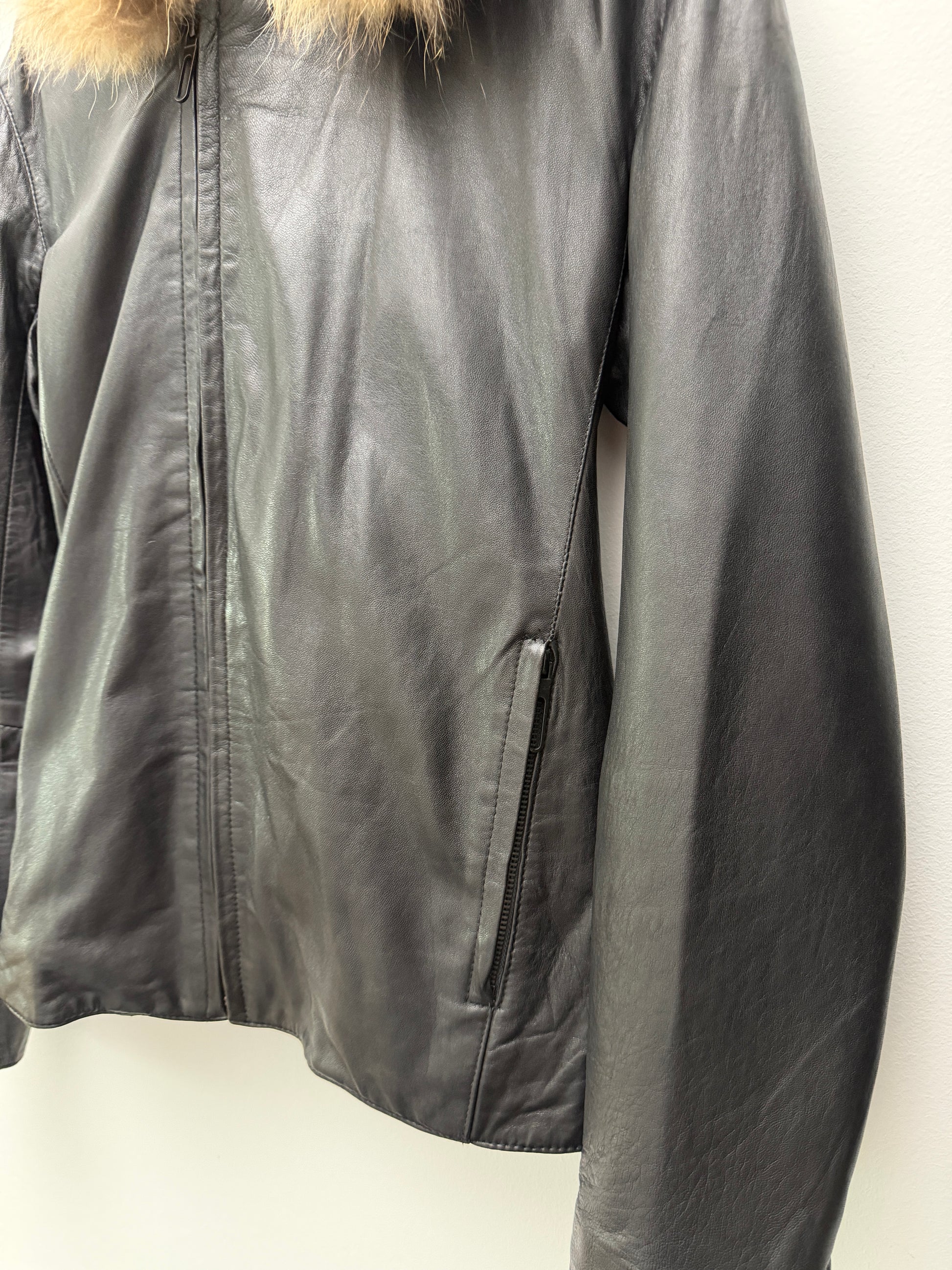 Otani Fur Leather Double Rider Jacket