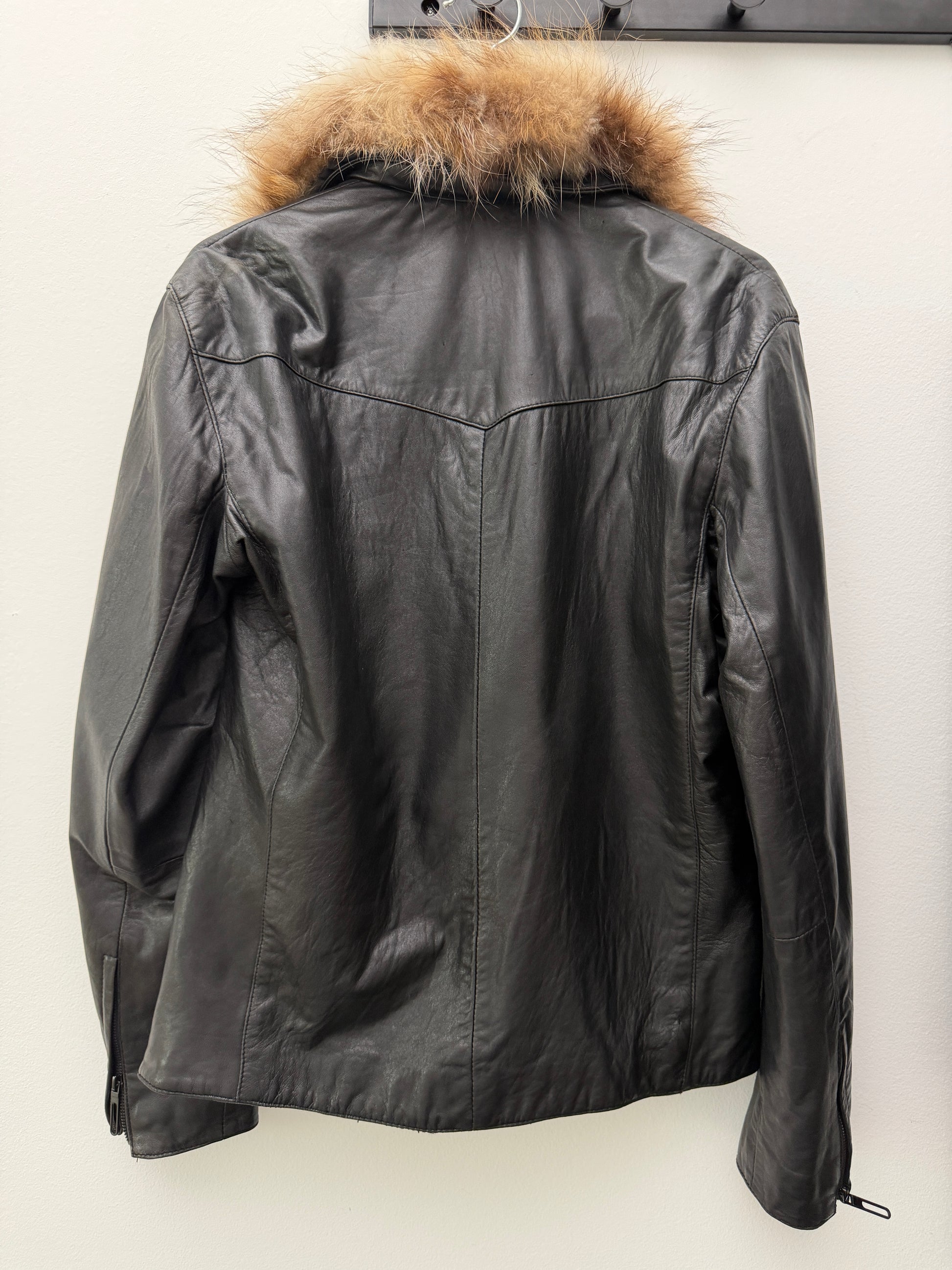 Otani Fur Leather Double Rider Jacket
