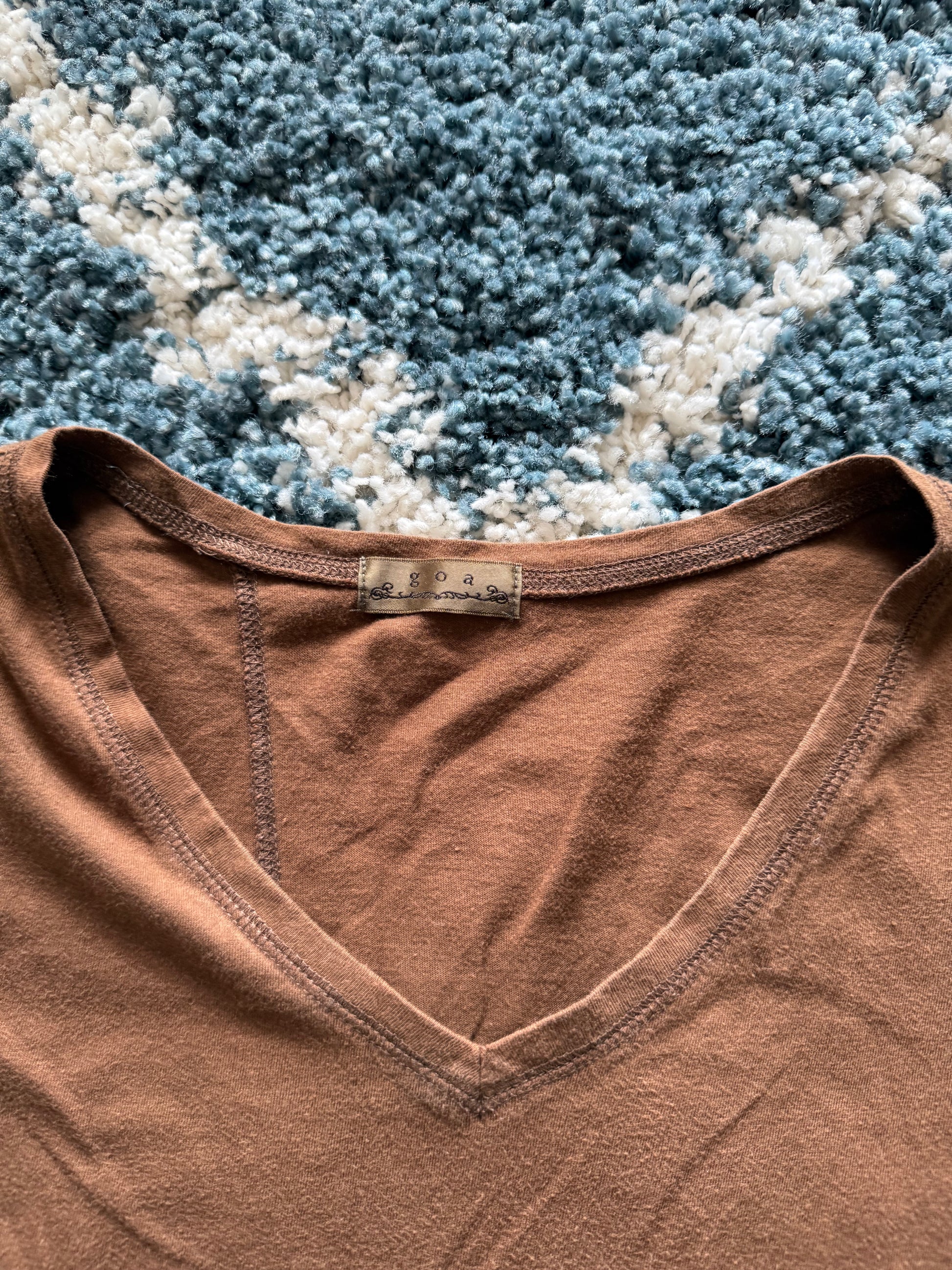 G.O.A tie dye asymmetrical backstitch shirt