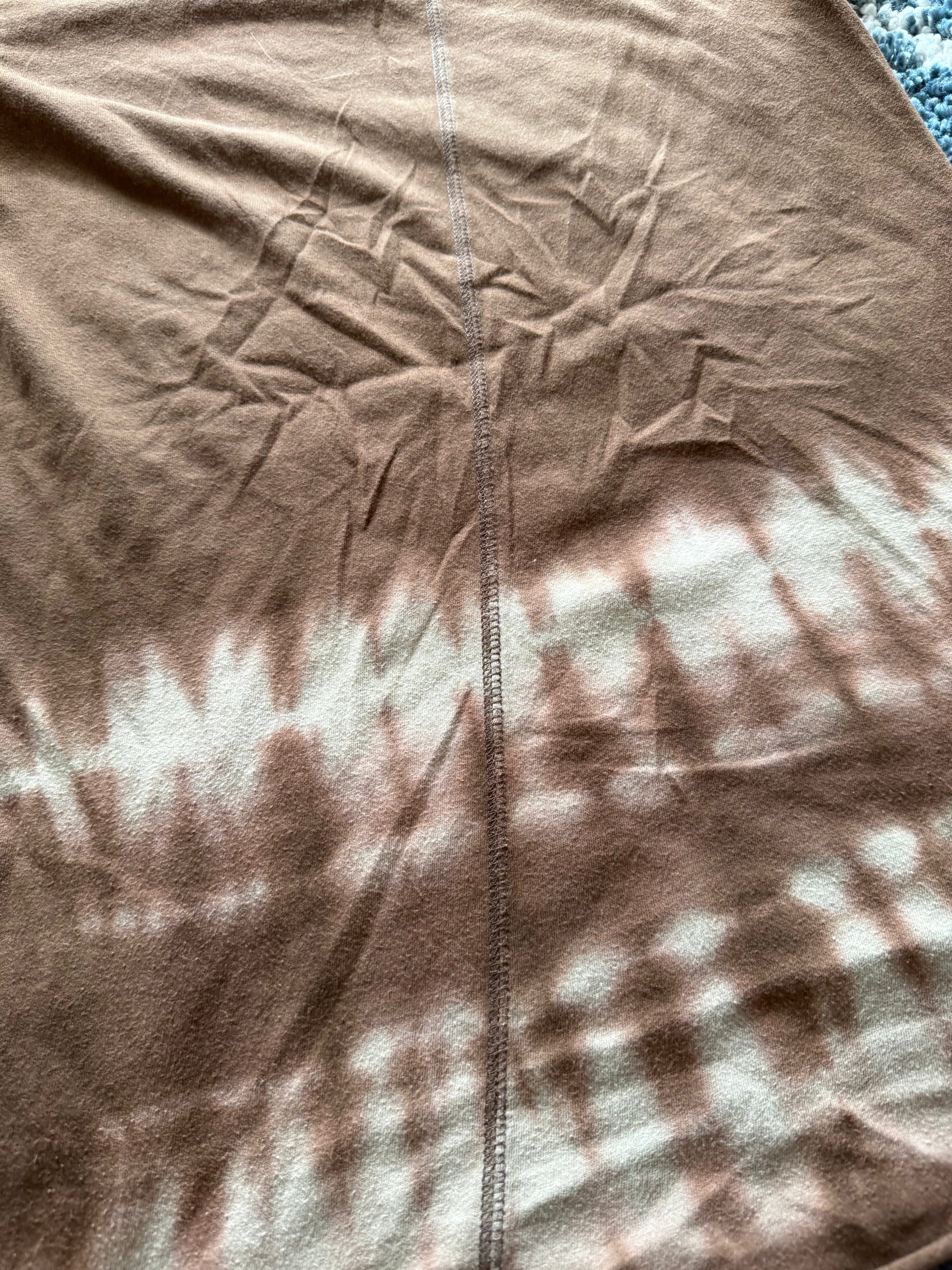 G.O.A tie dye asymmetrical backstitch shirt