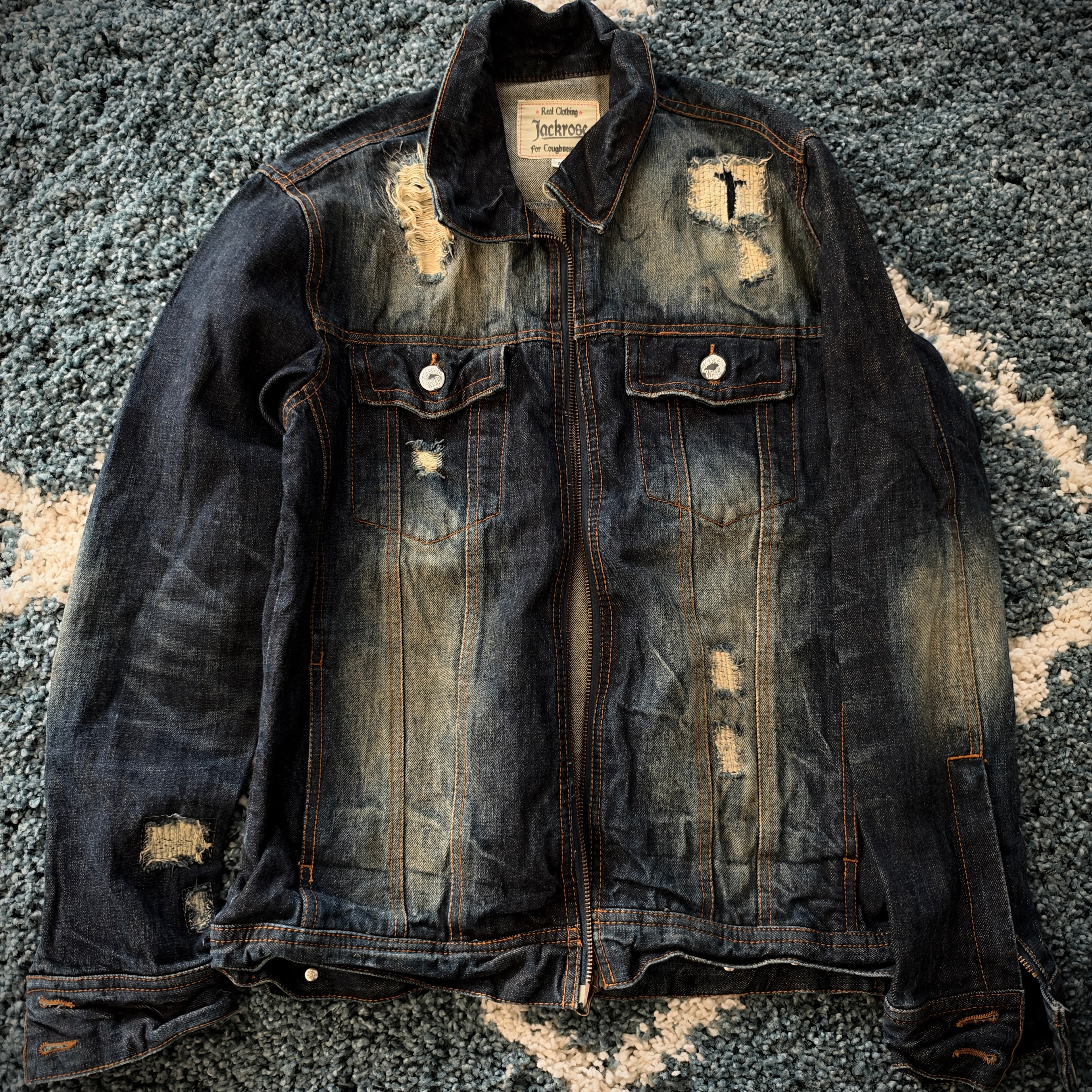 Jack Rose Cross Denim Jacket