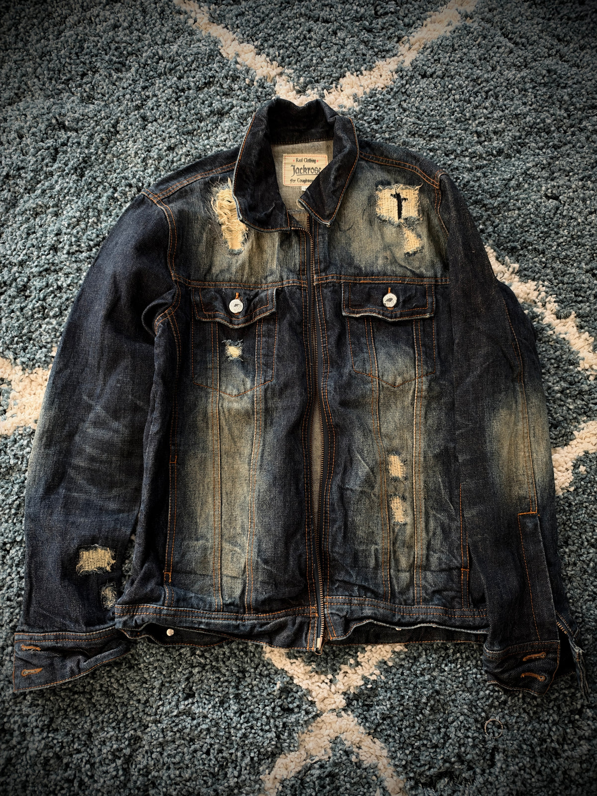 Jack Rose Cross Denim Jacket