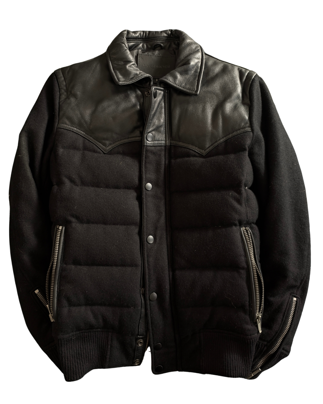 Jack Rose Hybrid Western Leather Puffer Jacket