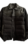 Jack Rose Hybrid Western Leather Puffer Jacket