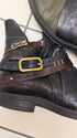 AS98 Asymetrical Zip Belted Waxed Boots - wintexarchive