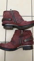 AS98 Burgundy Flap Leather Boots - wintexarchive