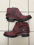 AS98 Burgundy Flap Leather Boots - wintexarchive