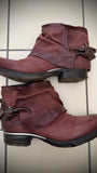 AS98 Burgundy Flap Leather Boots - wintexarchive