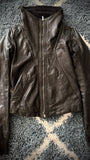 AW/08 Rick Owens Maga High-Neck Leather Jacket (46) - wintexarchive