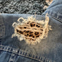 CavariA hidden Leopard Denim Jacket - wintexarchive