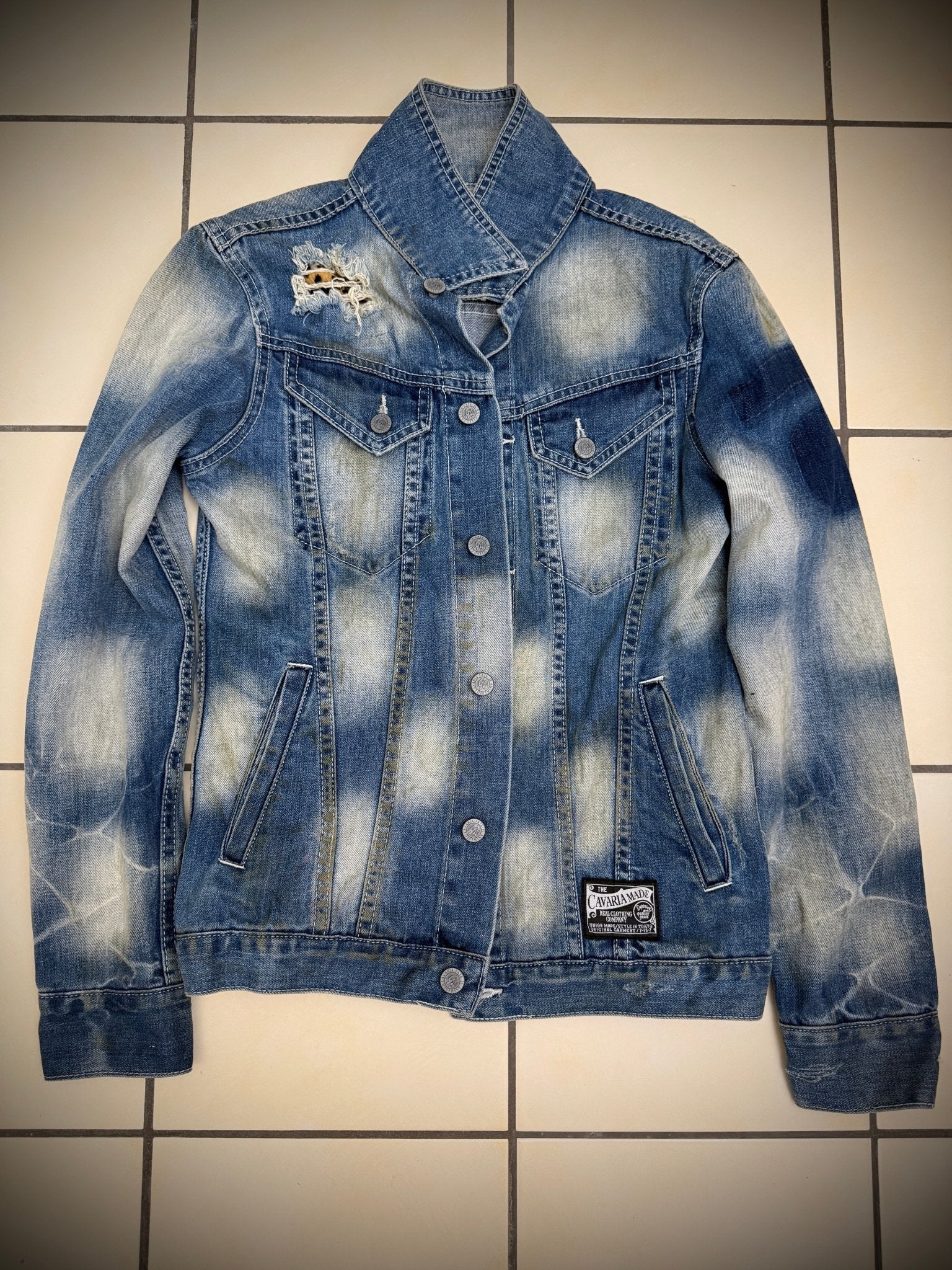 CavariA Leopard Denim Jacket - wintexarchive