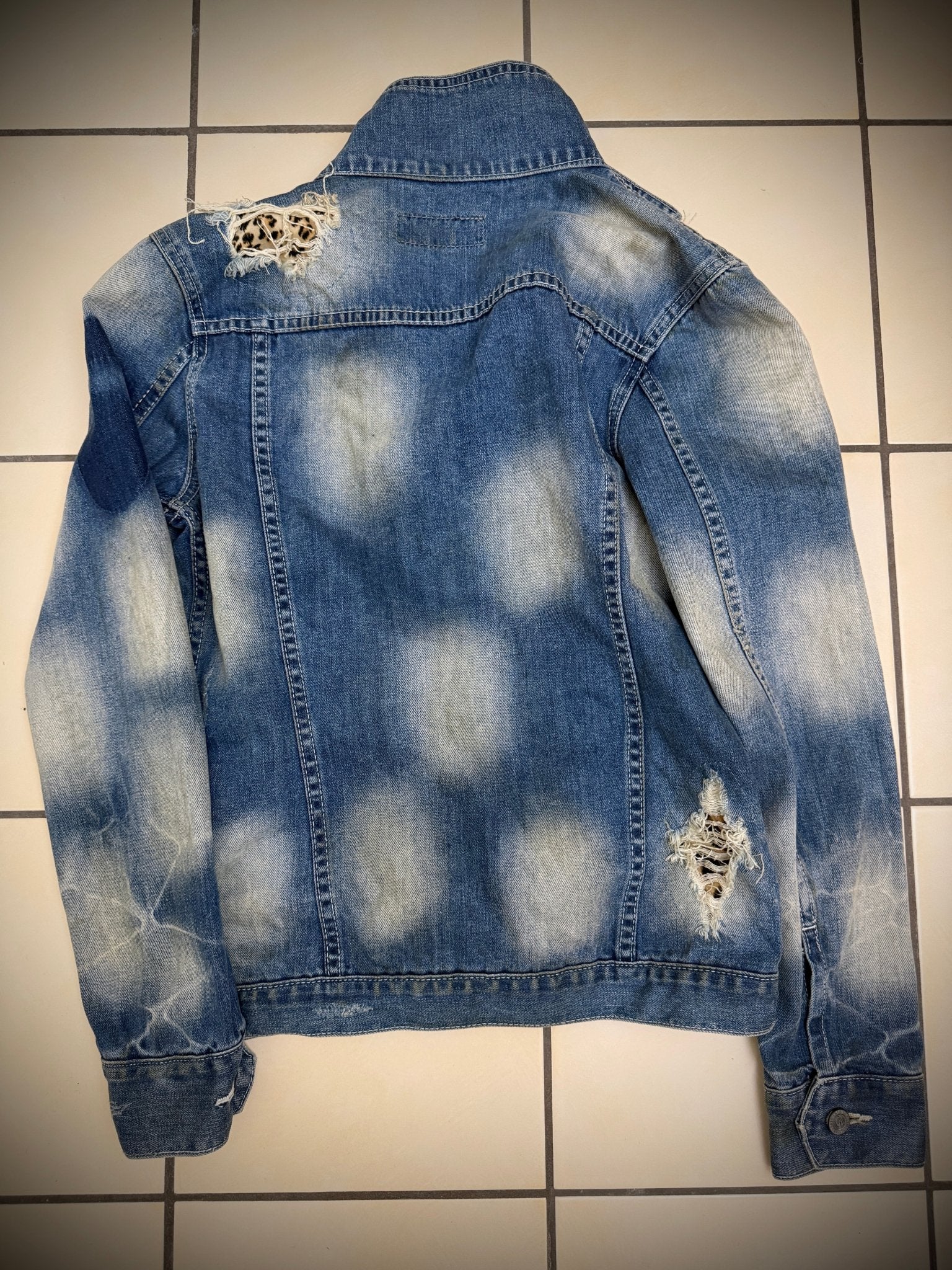 CavariA Leopard Denim Jacket - wintexarchive