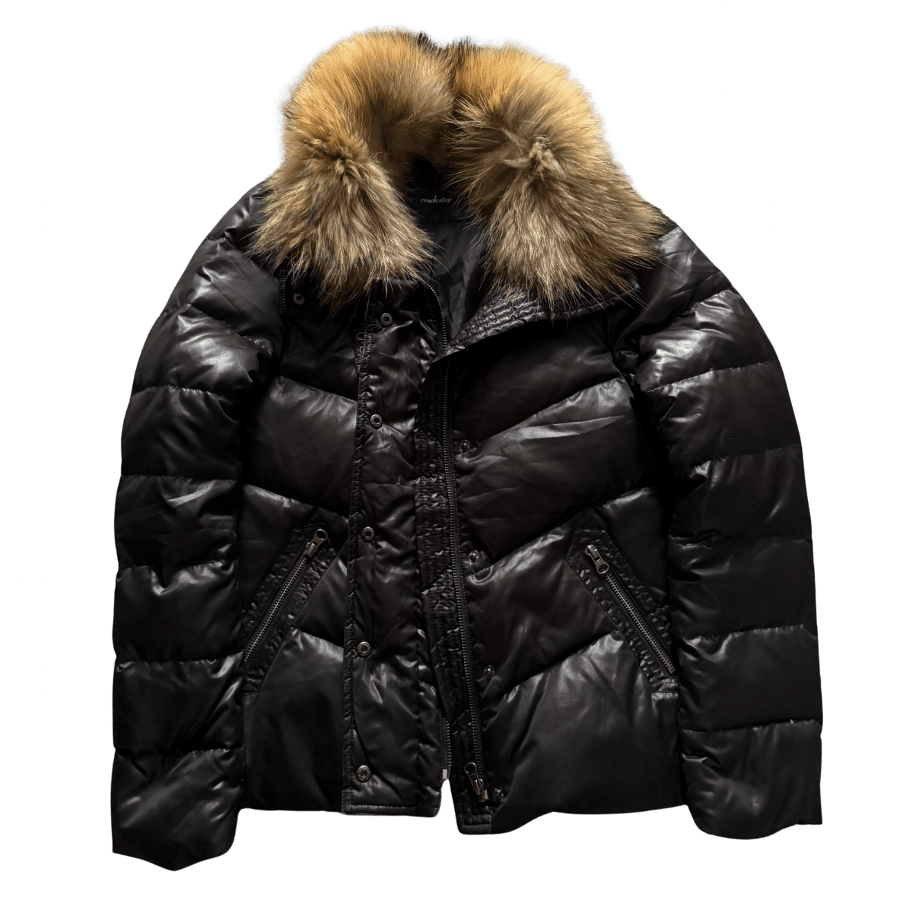 Crack Step Raccoon Fur Puffer Jacket - wintexarchive