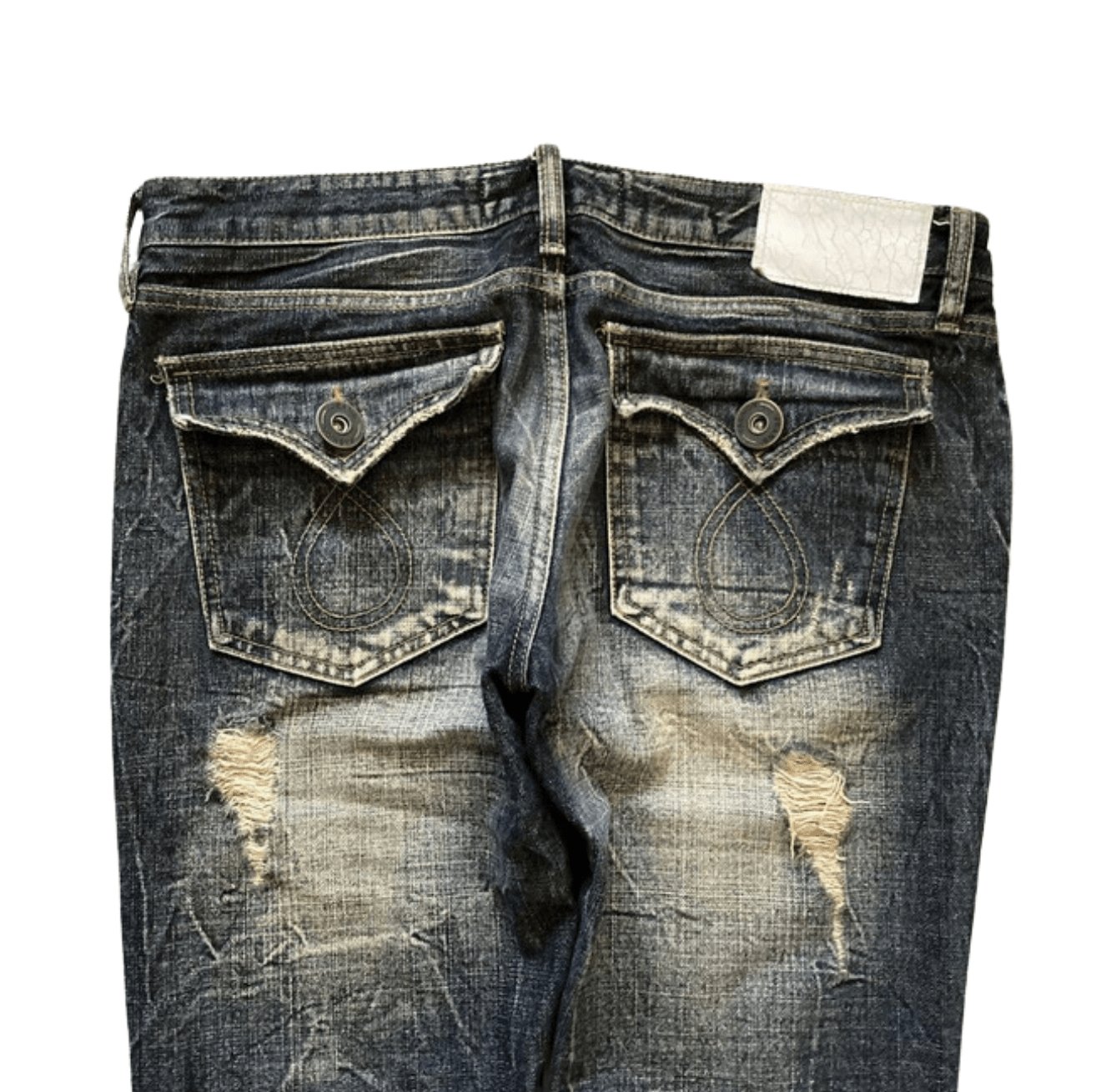 Distressed Flared Denim - wintexarchive