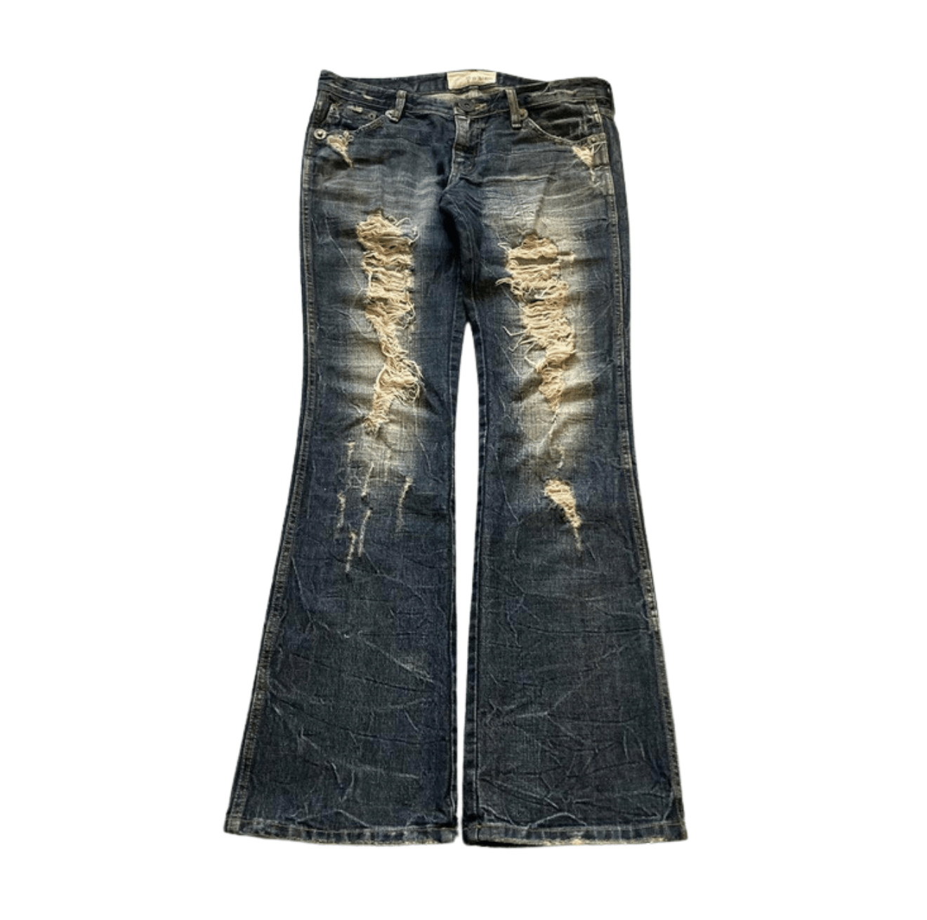 Distressed Flared Denim - wintexarchive