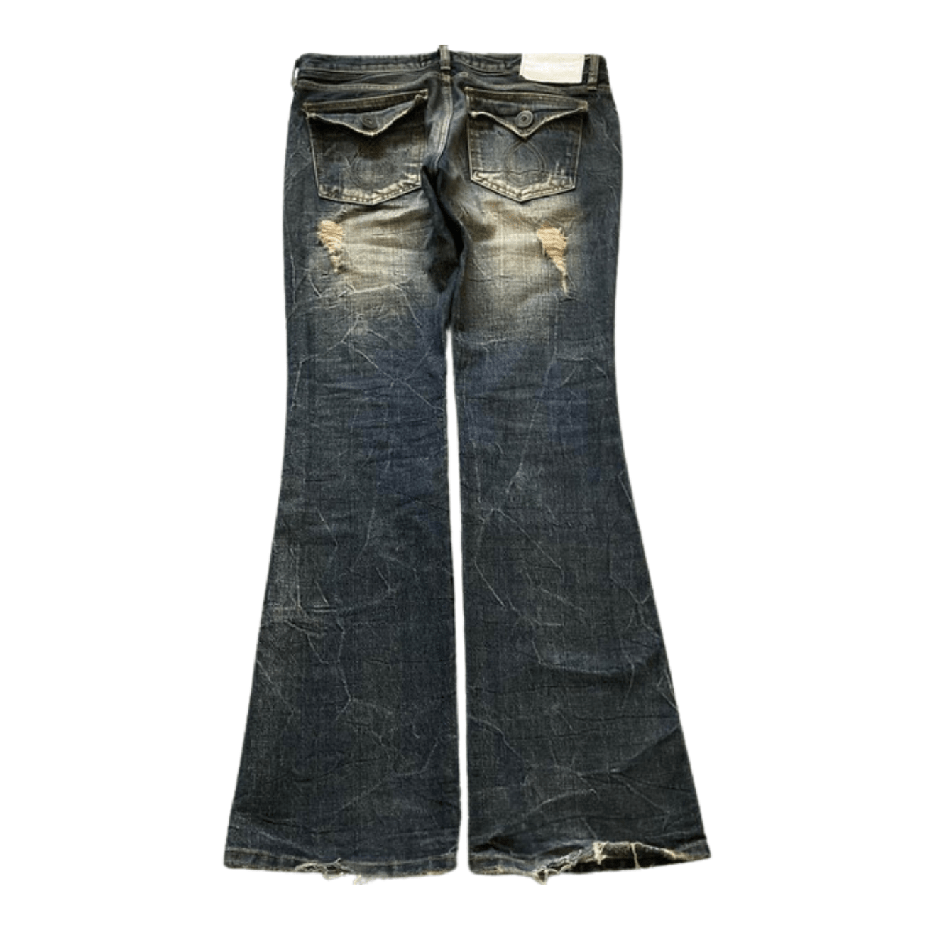 Distressed Flared Denim - wintexarchive
