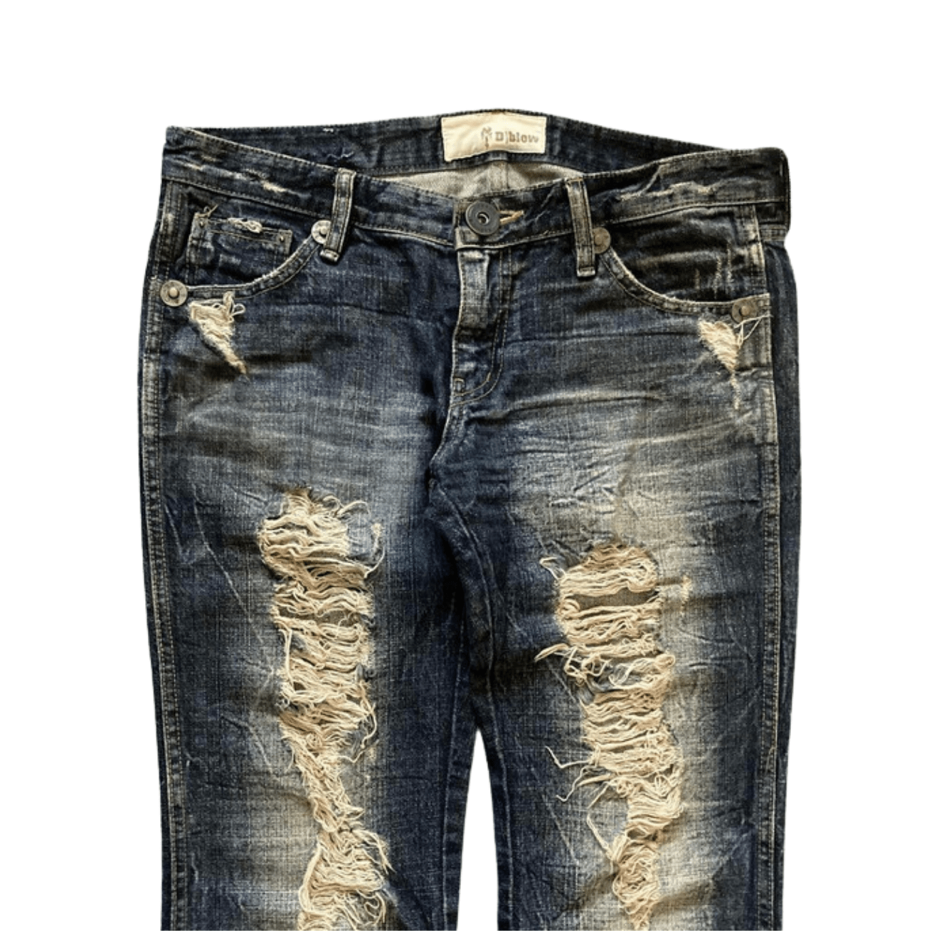 Distressed Flared Denim - wintexarchive