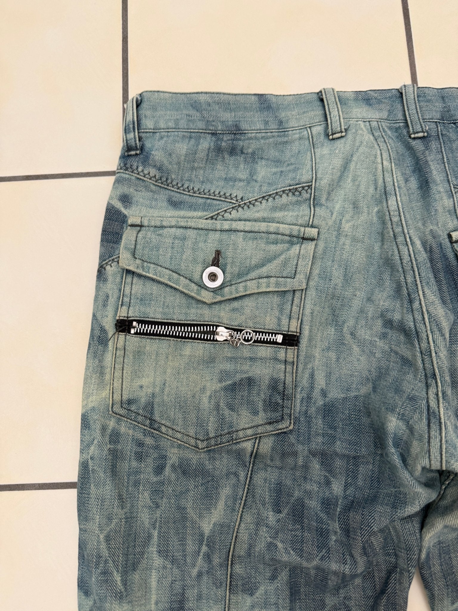 Edge Rupert Ocean Splashed Backzipp Flared Pants - wintexarchive