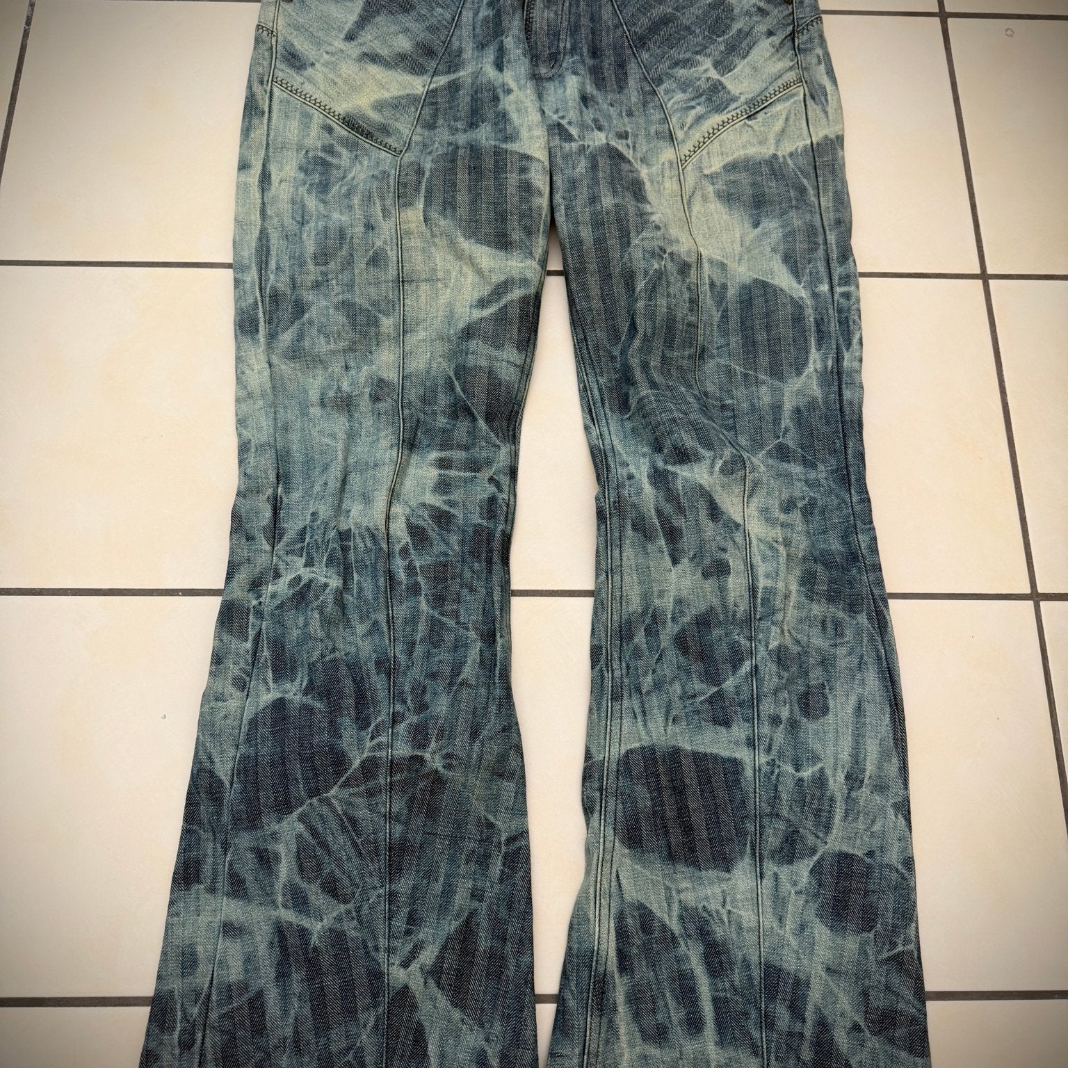 Edge Rupert Ocean Splashed Backzipp Flared Pants - wintexarchive